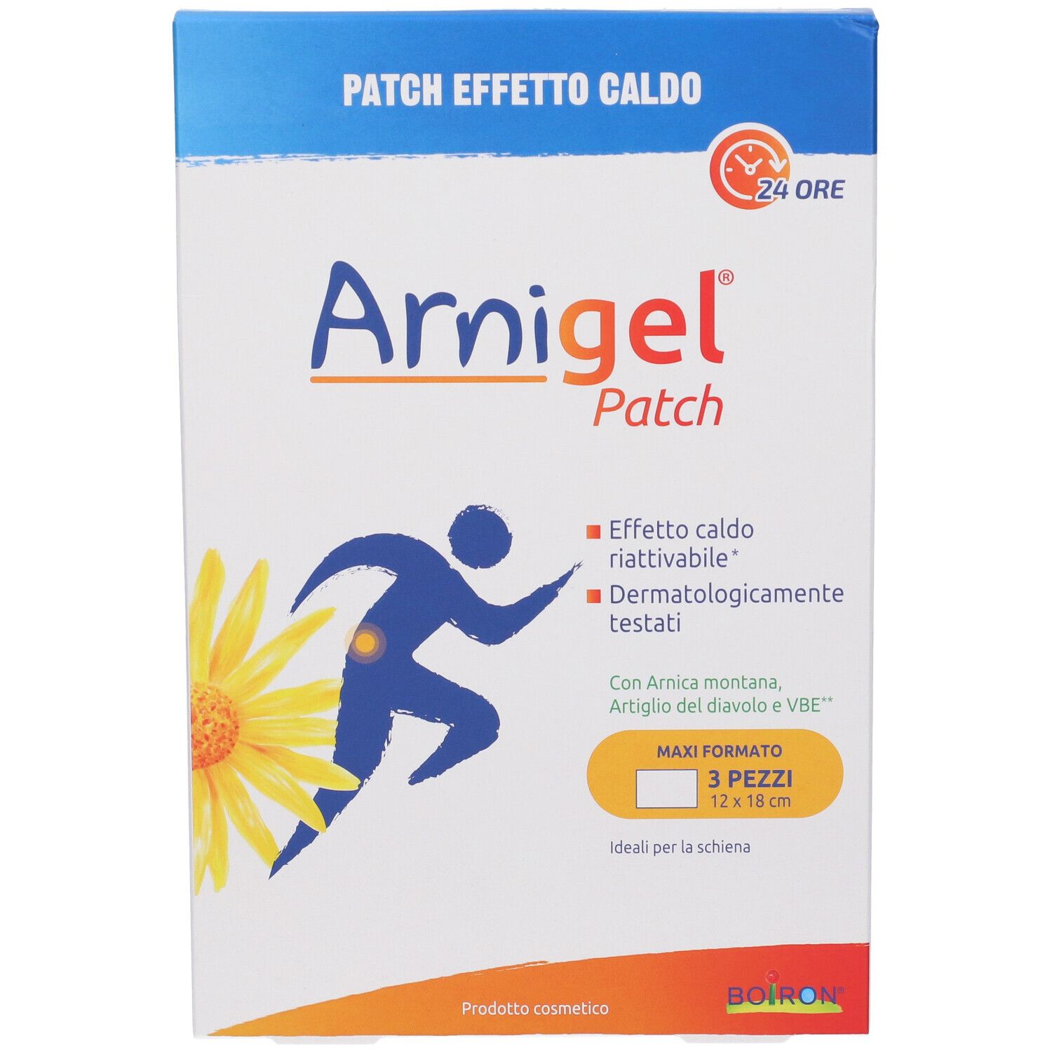 Patch Arnigel Effetto Caldo, 3 pezzi, 12x15 cm. Con Arnica.
