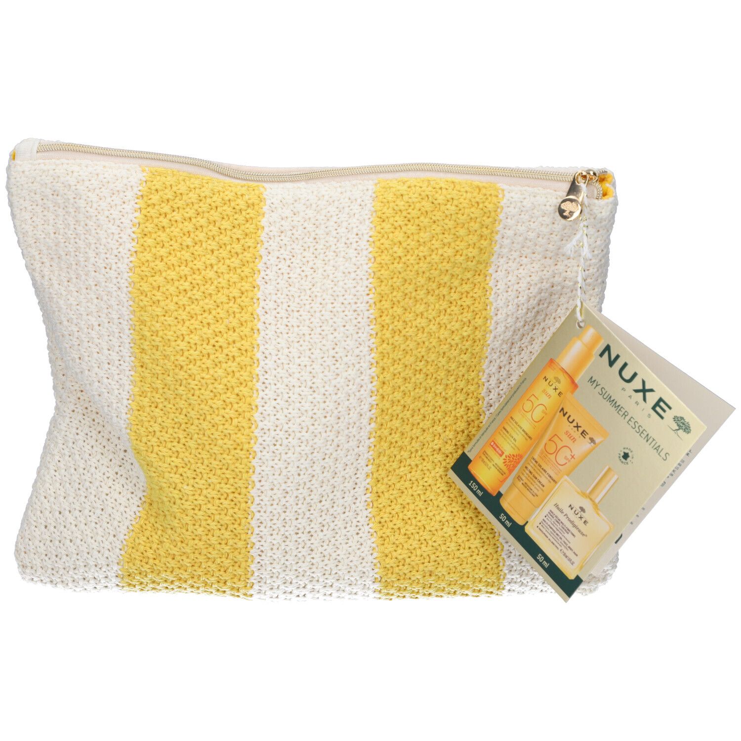 Nuxe Trousse My Summer Crema Solare Viso Spf50+ + 1 Huile Prodigieuse + Olio Solare Viso & Corpo SPF50