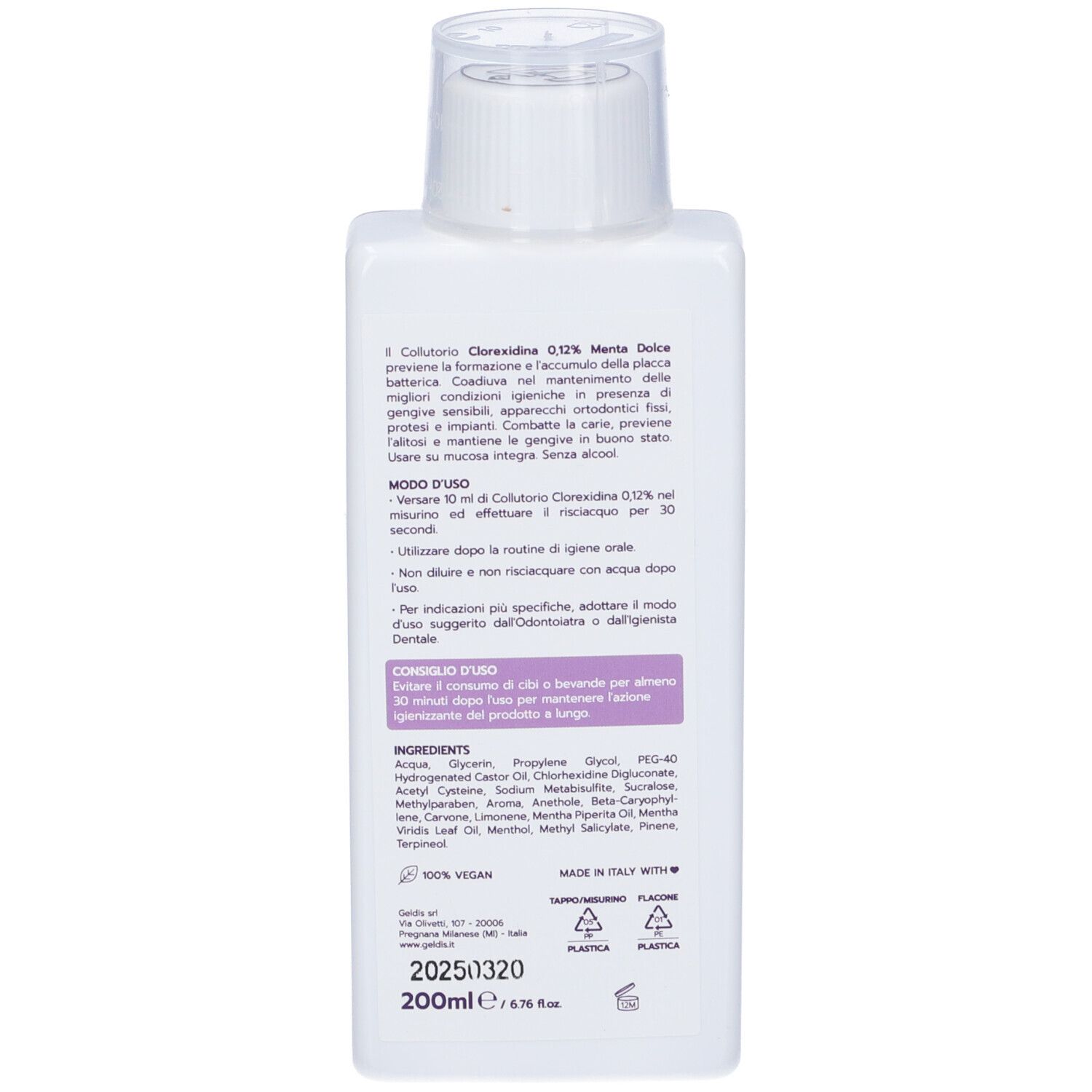 Geldis Clorexidina 0,12% Menta