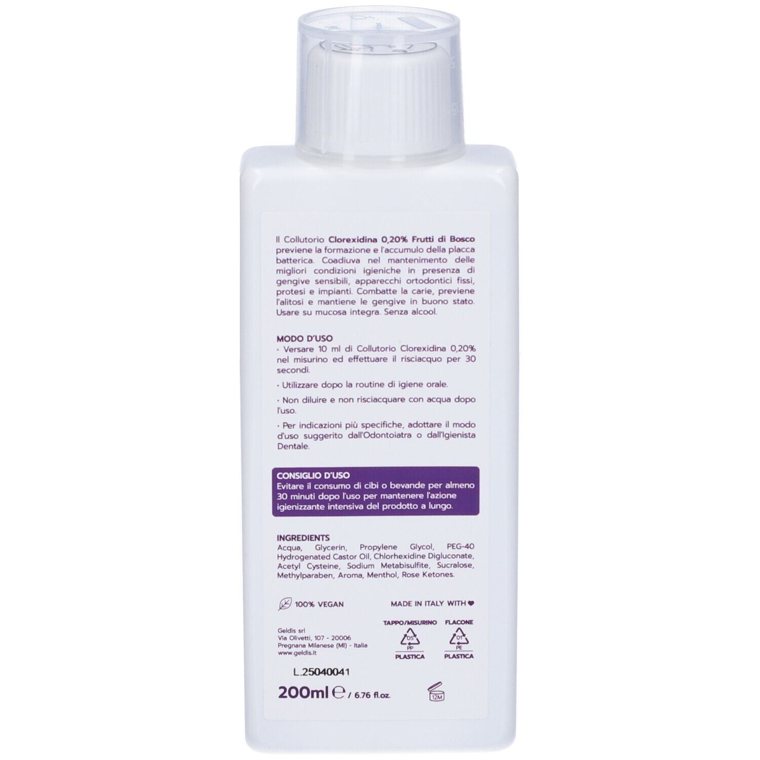 Geldis Clorexidina 0,20% Frutti Di Bosco