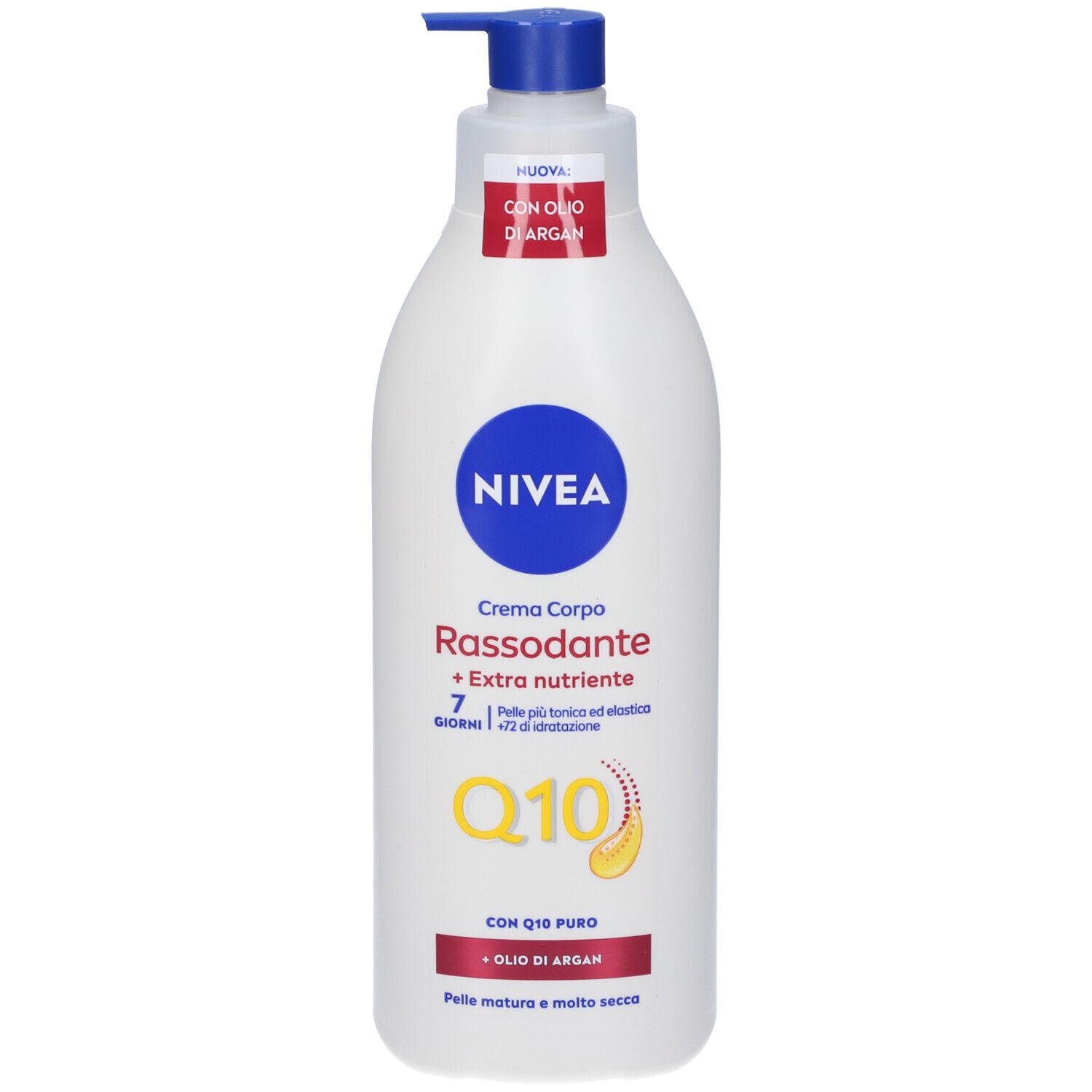 Nivea Q10 Crema Corpo Rassodante + Extra Nutriente 400 ml, Crema corpo idratante con Olio di Argan