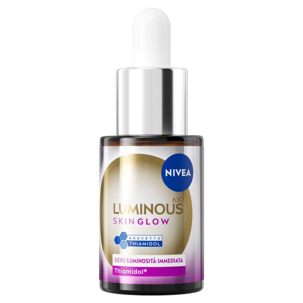 Nivea Luminous630 Skin Glow Siero Viso Luminosità Immediata 15 ml, Siero antimacchia viso idratante