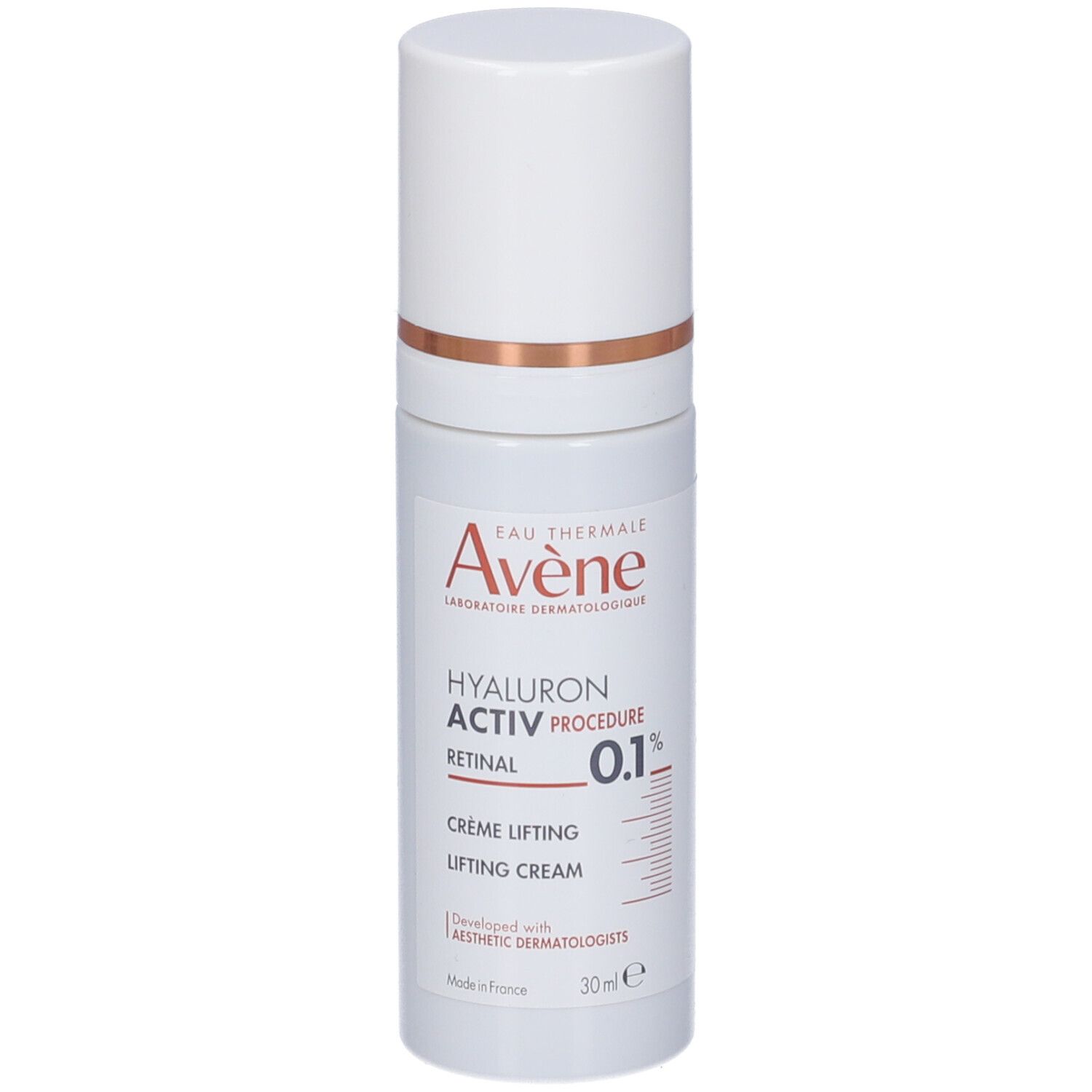 Flacone. Marca: Eau Thermale Avène. Prodotto: HYALURON ACTIV PROCEDURE Retinal 0.1% Crema.