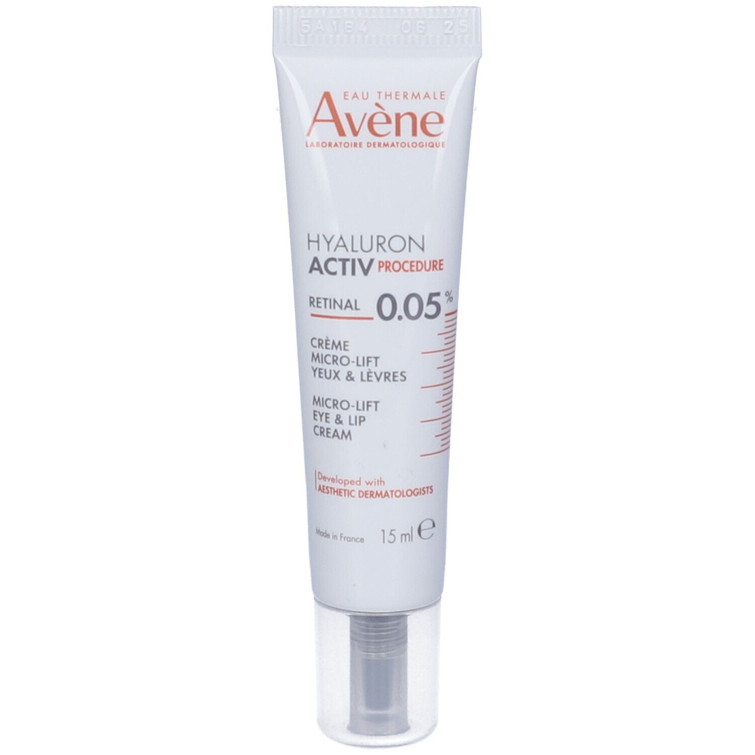 Tubo crema Avène. HYALURON ACTIV PROCEDURE Micro-Lift Crema occhi & labbra. 15 ml.