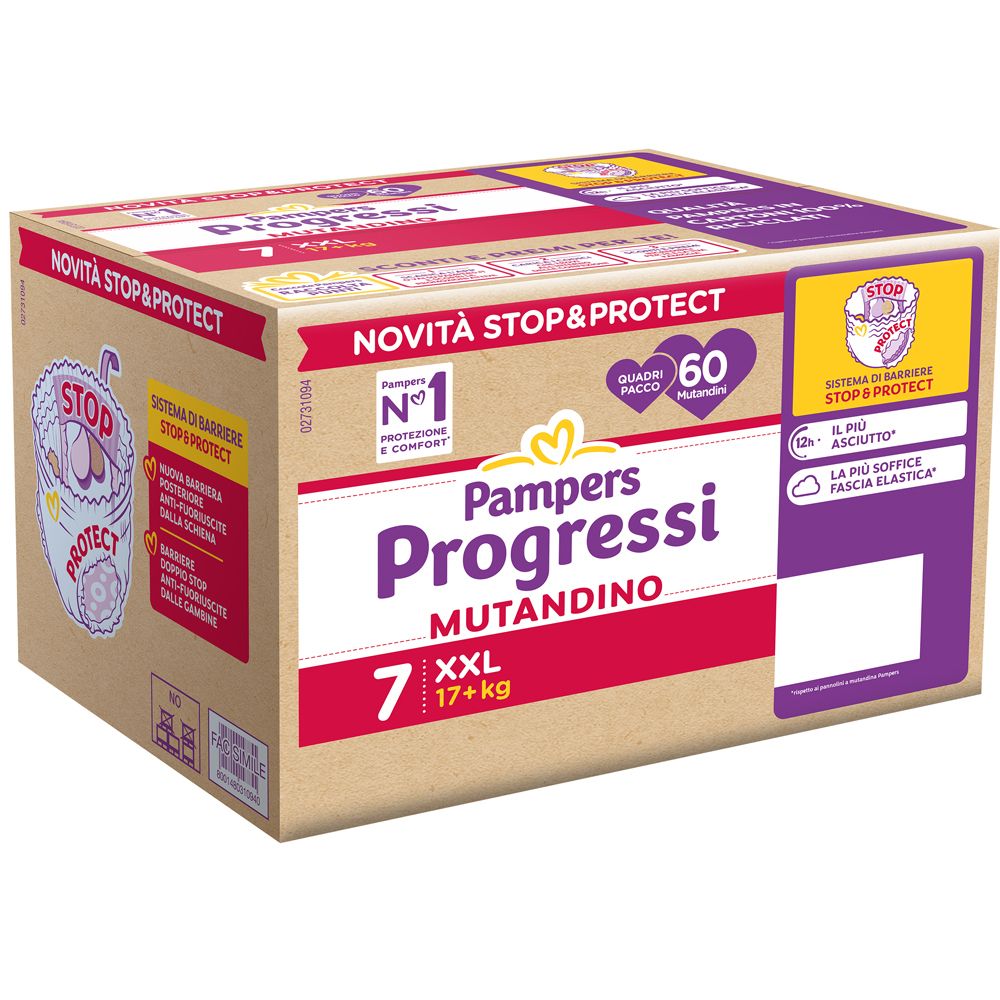 Pampers Quadri Progressi Mutandino XXL 17+ Kg