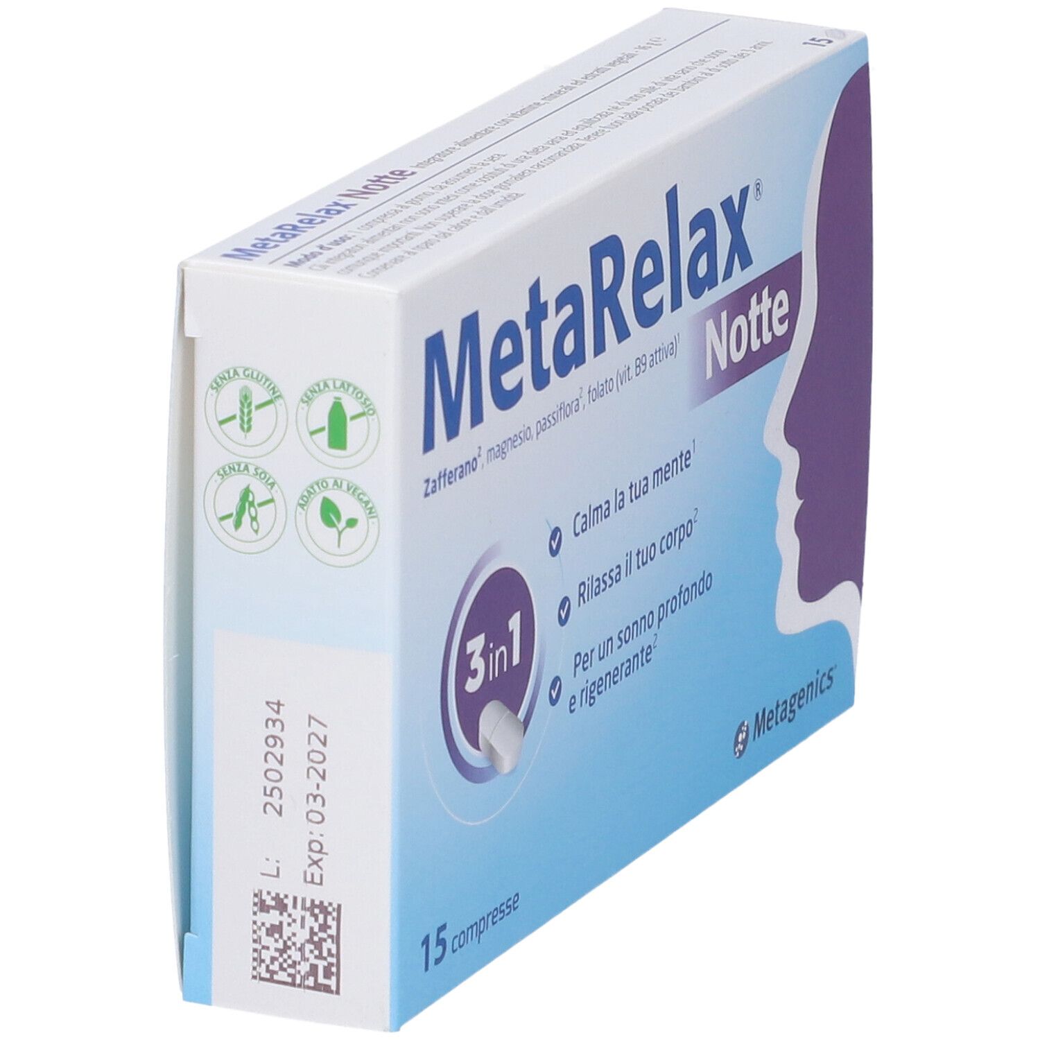 Metagenics MetaRelax Notte 15 Compresse