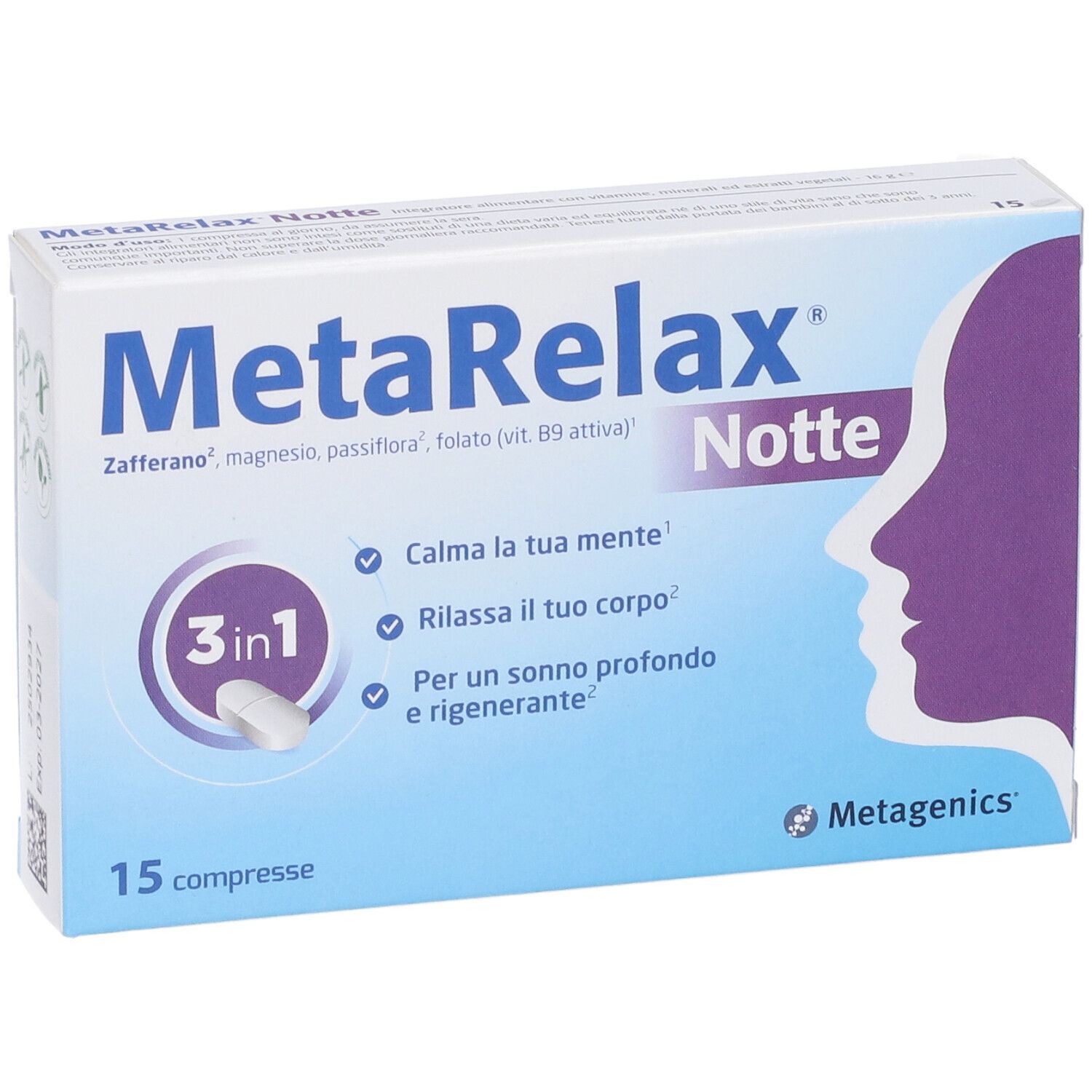 Metagenics MetaRelax Notte 15 Compresse