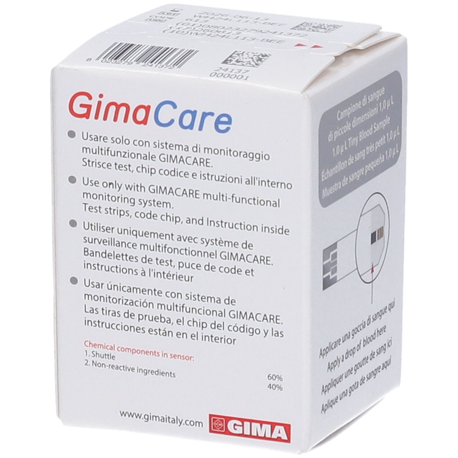 GimaCare Strisce Reattive Test Emoglobina