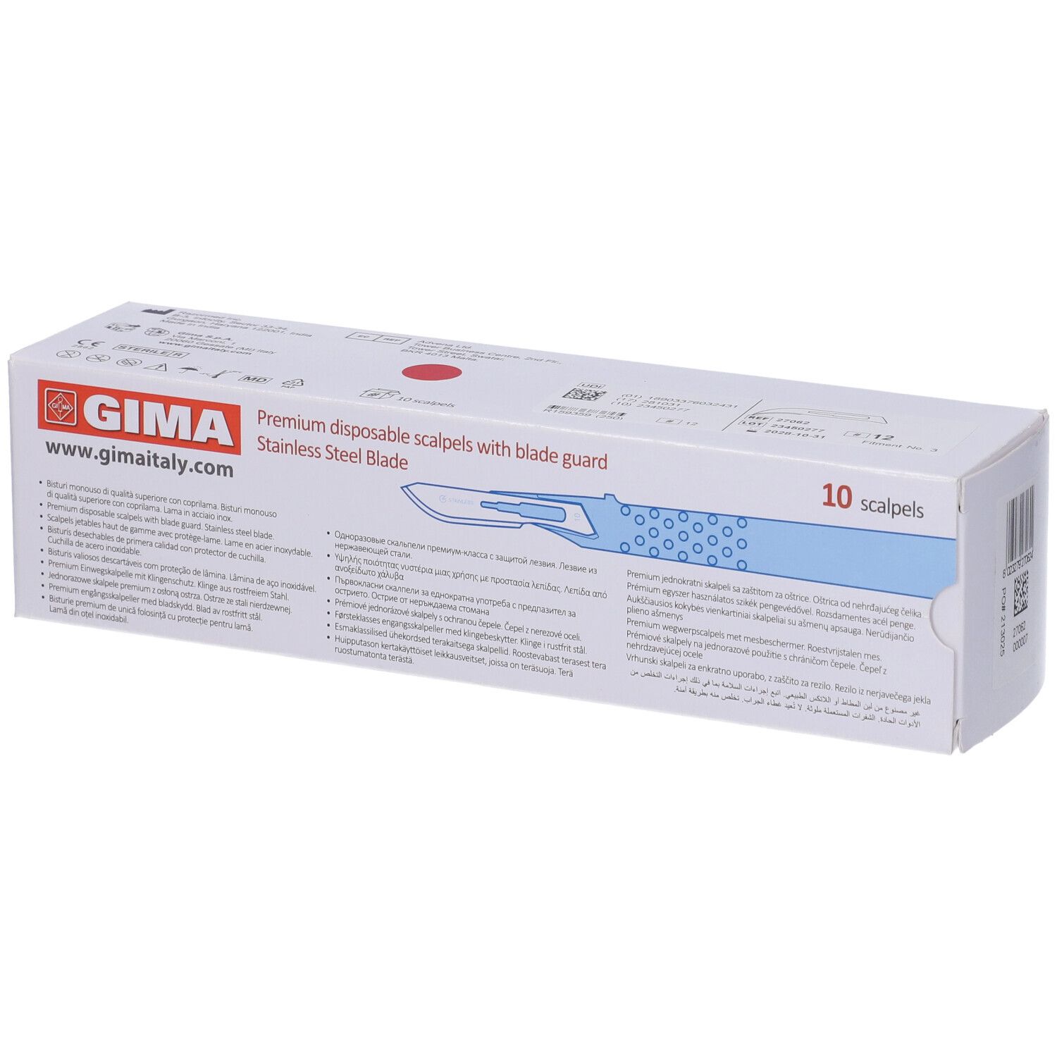 GIMA Bisturi Monouso Sterile Premium Lama In Acciaio Inox Manico In Abs Figura 12