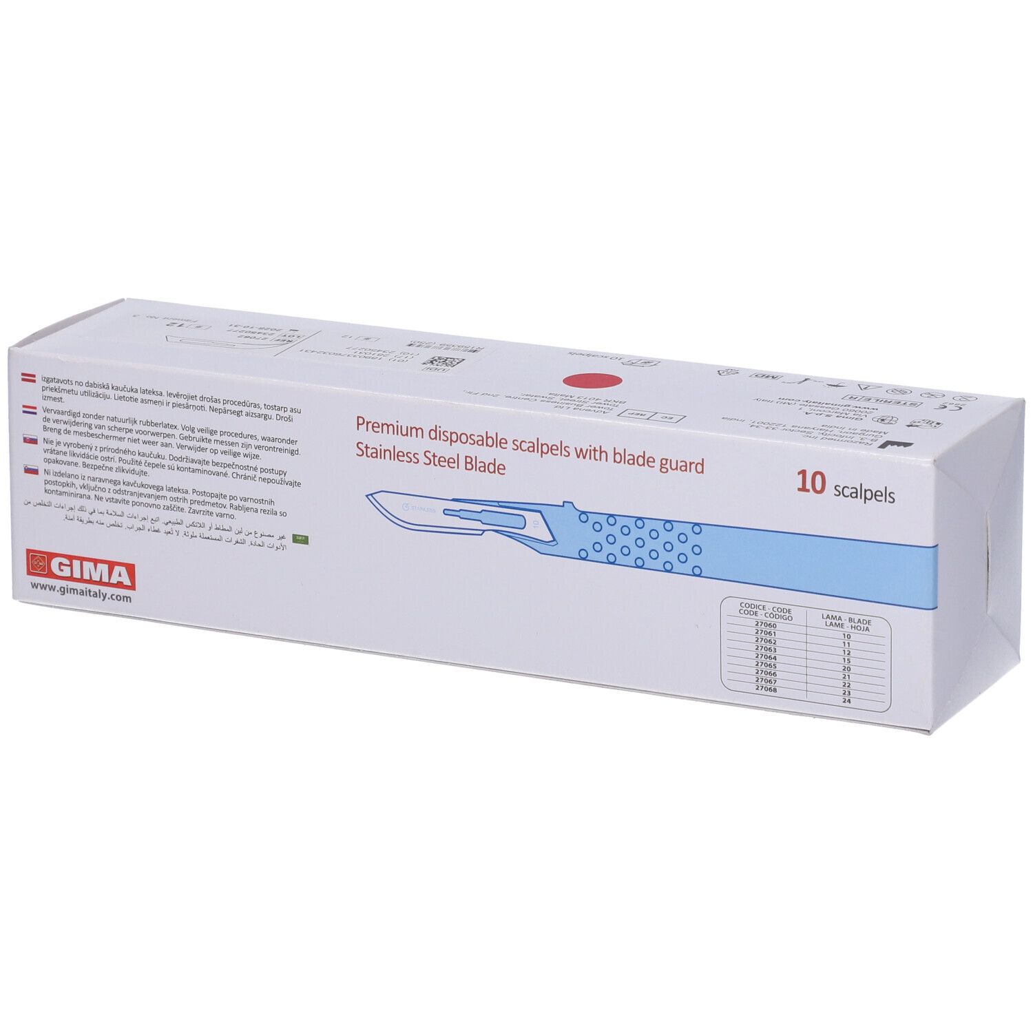 GIMA Bisturi Monouso Sterile Premium Lama In Acciaio Inox Manico In Abs Figura 12