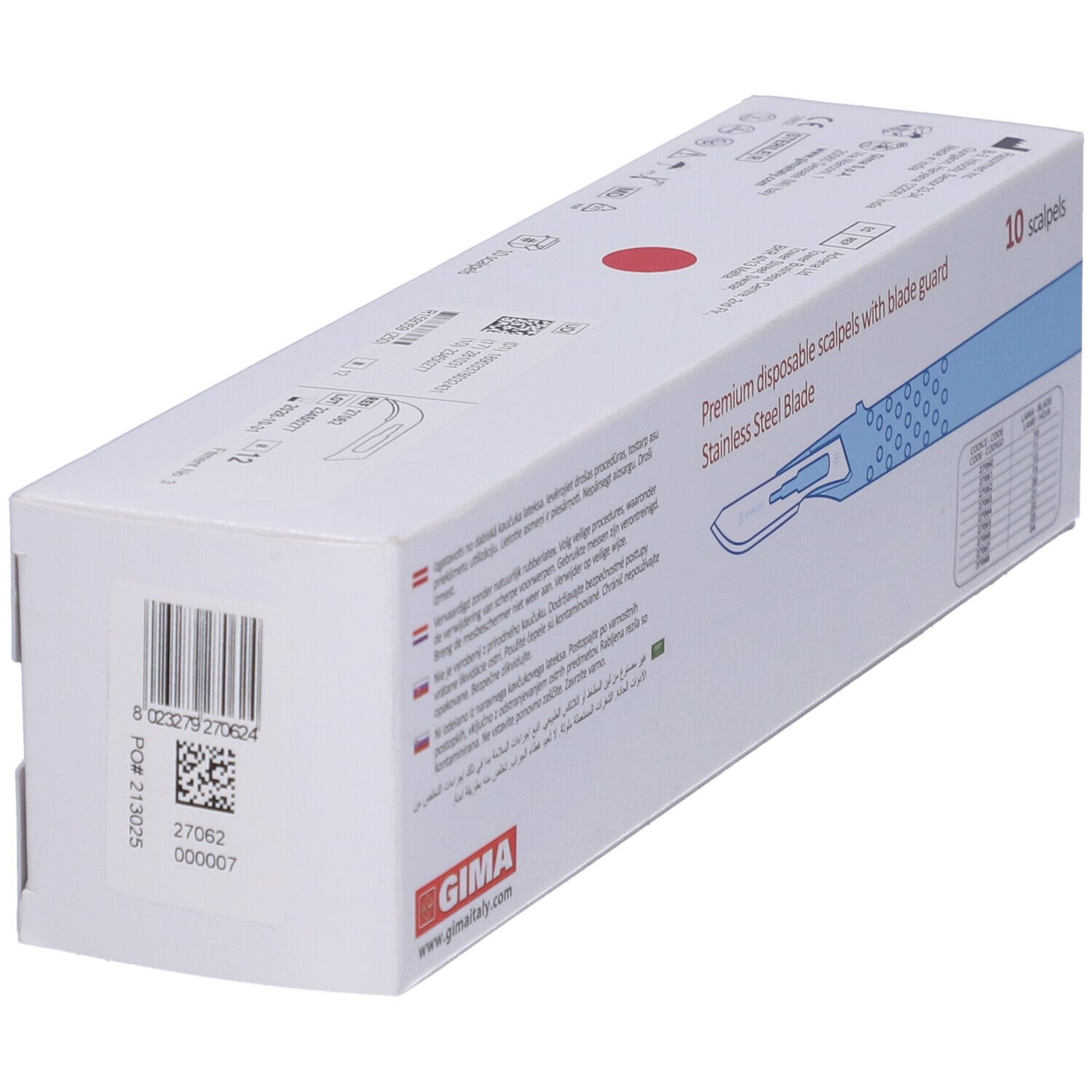 GIMA Bisturi Monouso Sterile Premium Lama In Acciaio Inox Manico In Abs Figura 12