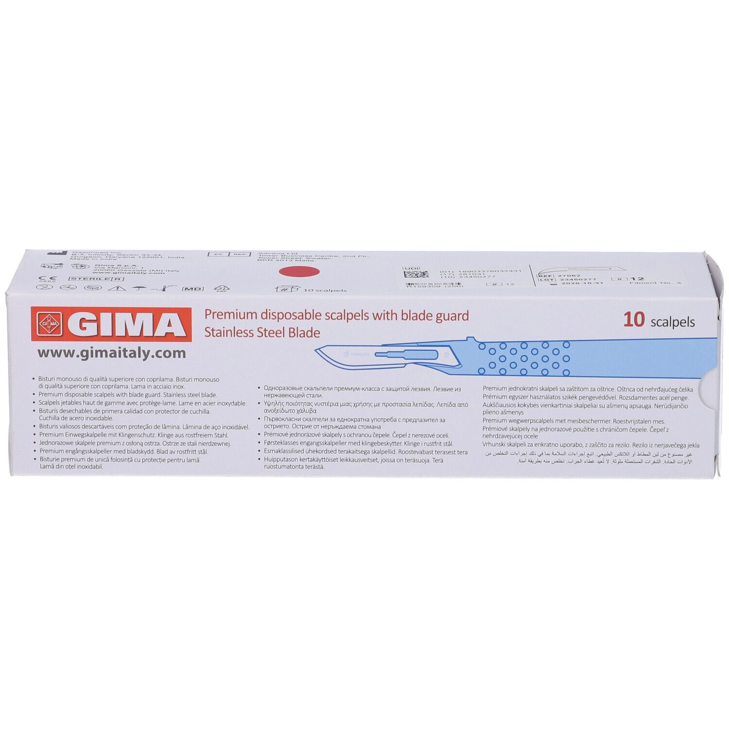 GIMA Bisturi Monouso Sterile Premium Lama In Acciaio Inox Manico In Abs Figura 12