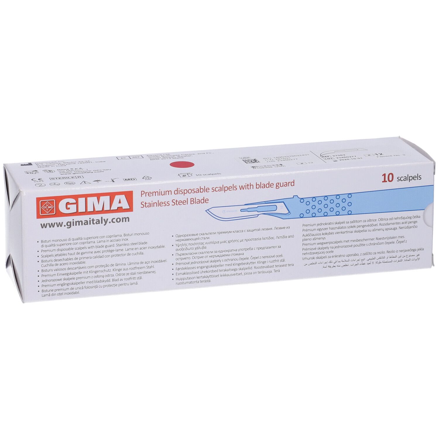 GIMA Bisturi Monouso Sterile Premium Lama In Acciaio Inox Manico In Abs Figura 12