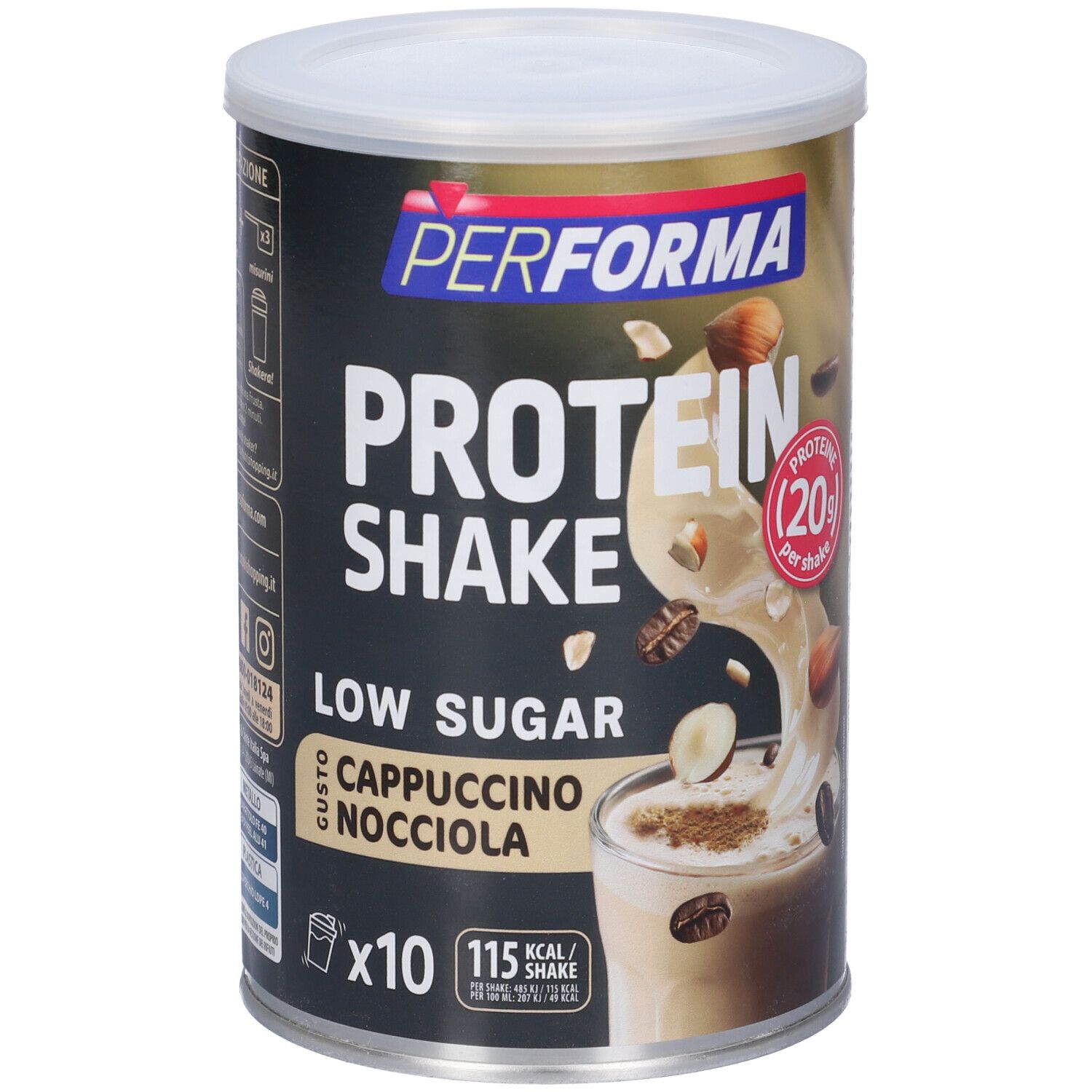 Performa Protein Shake Low Sugar Cappuccino Nocciola