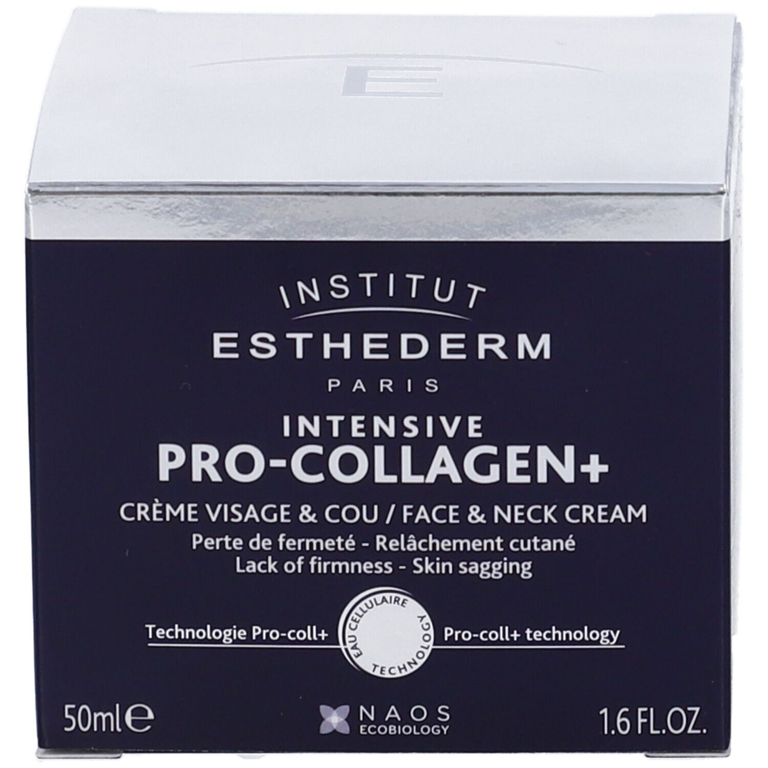 Scatola con scritta: Institut Esthederm, Pro-Collagen+ Crème Visage & Cou. 50ml, 1.6 FL.OZ.