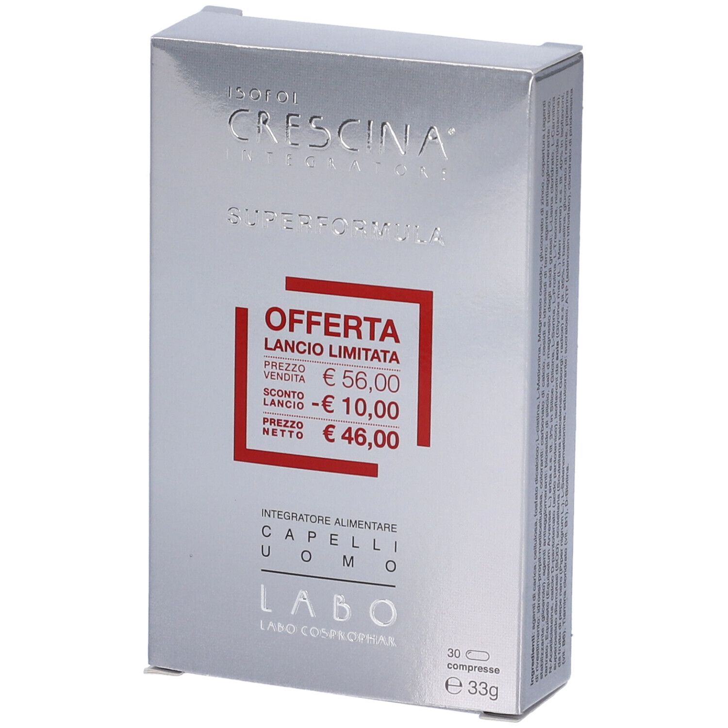 Crescina Integratore Isofol Superformula Uomo 30 Compresse