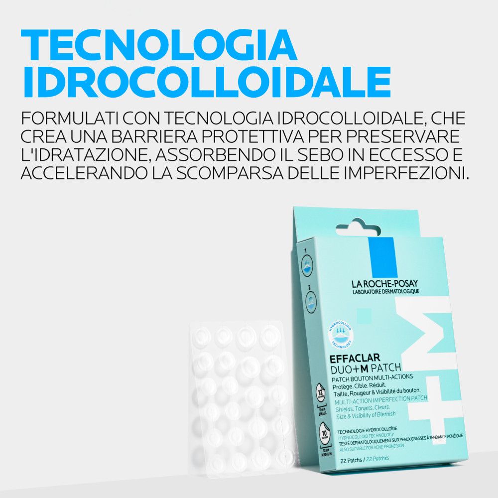 Confezione e 22 patch con tecnologia idrocolloidale per la cura della pelle.