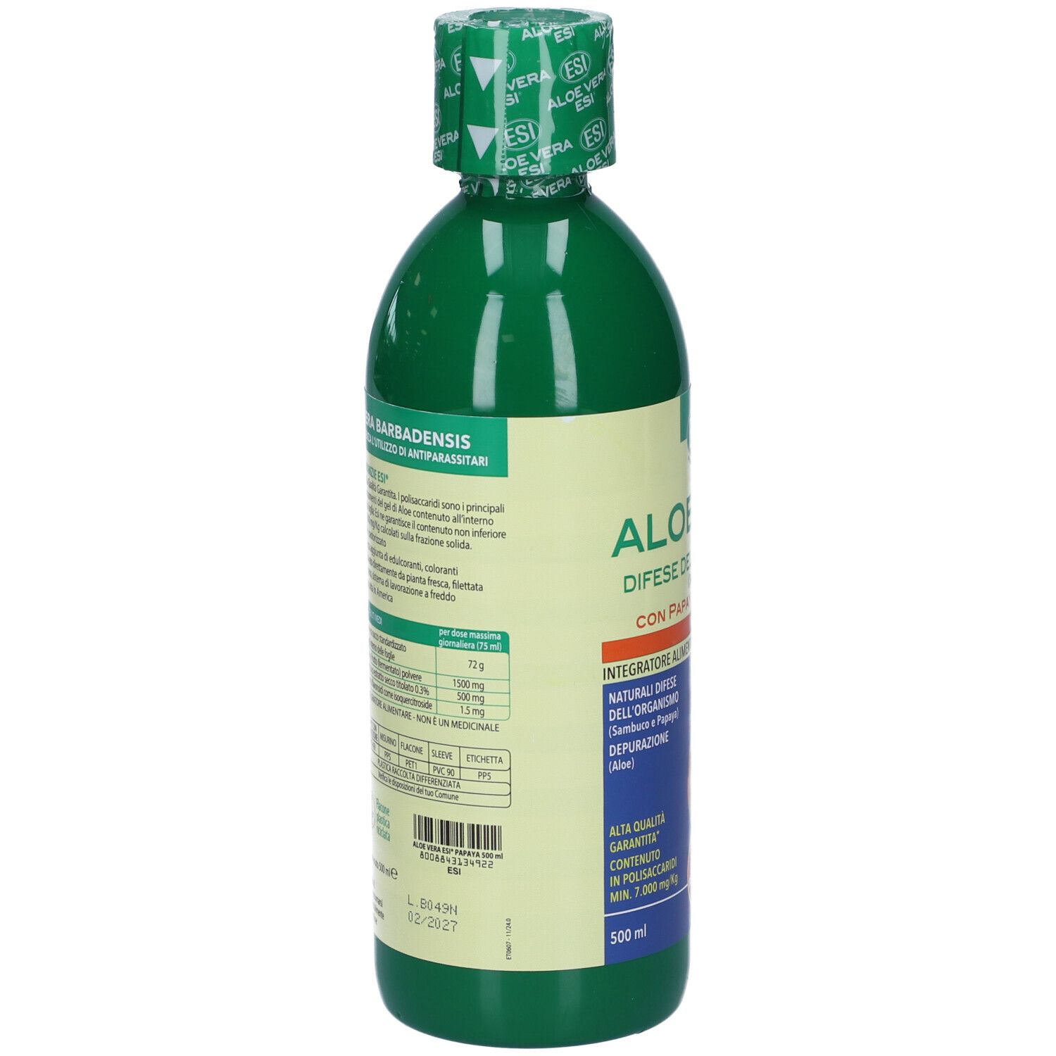 ESI Aloe Vera Difesa Dell´Organismo Soluzione Orale Gusto Papaya