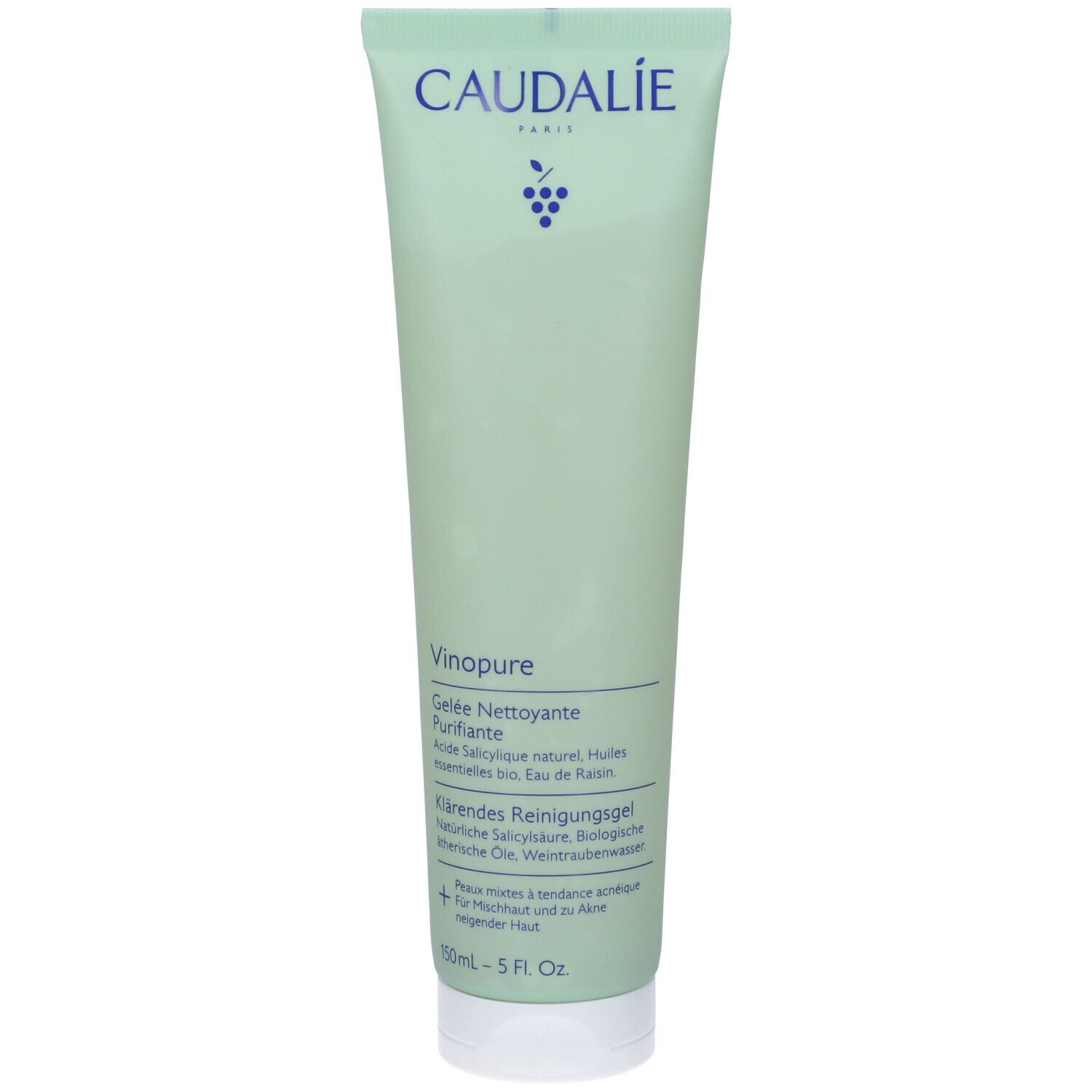 Caudalie Vinopure Gel Detergente Purificante all'Acido Salicilico 150 ml