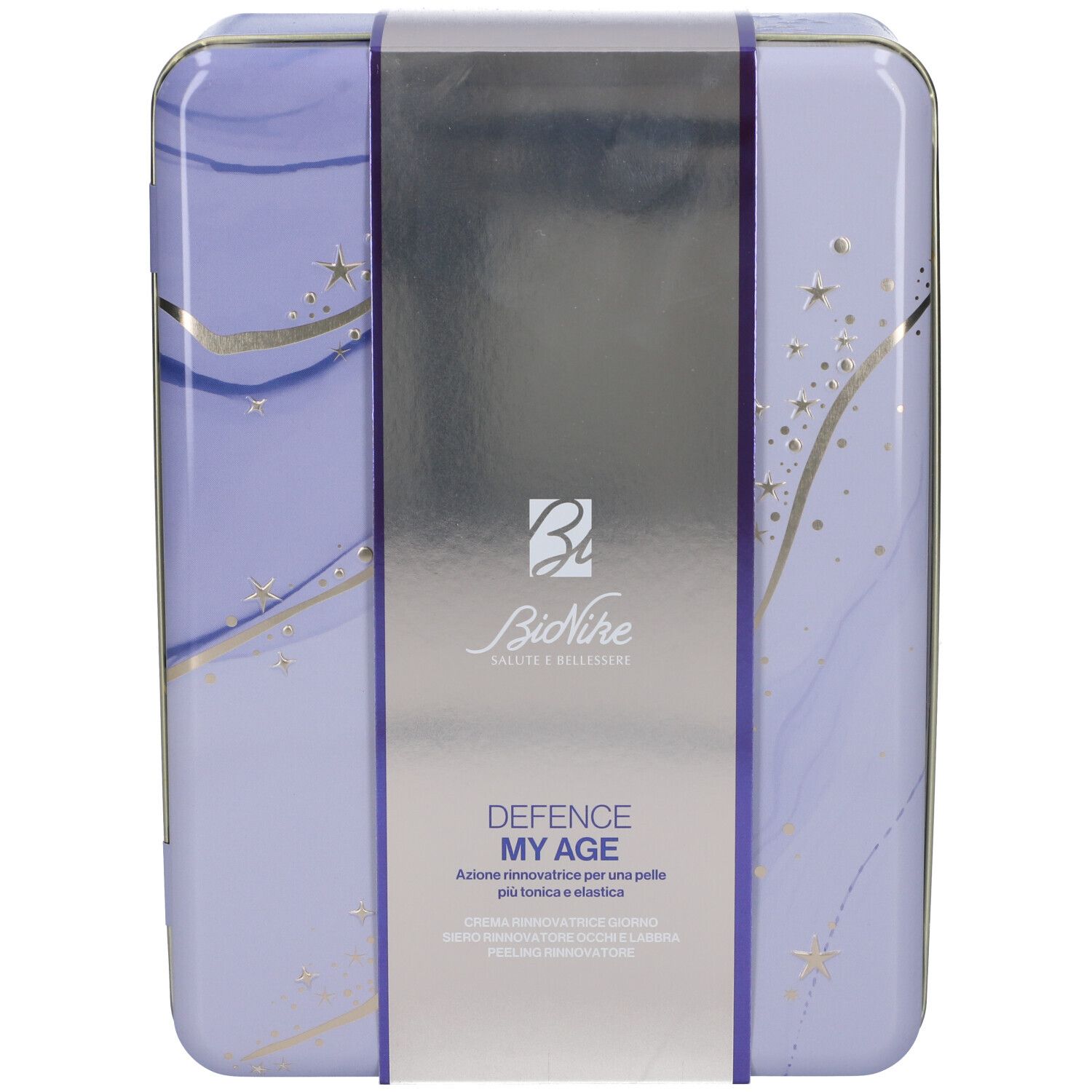 Bionike Cofanetto Regalo Natale Defence My Age Crema Giorno + Siero Occhi e Labbra + Peeling