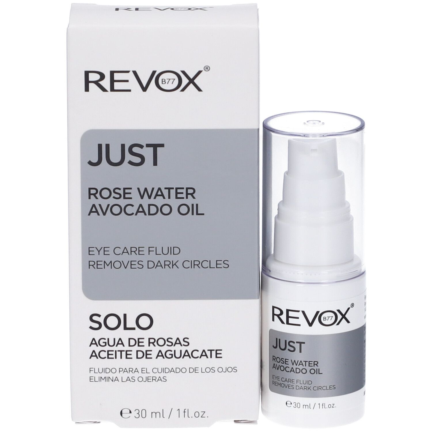 Revox B77 Just Fluido Contorno Occhi all'acqua di Rose e all'olio di Avocado