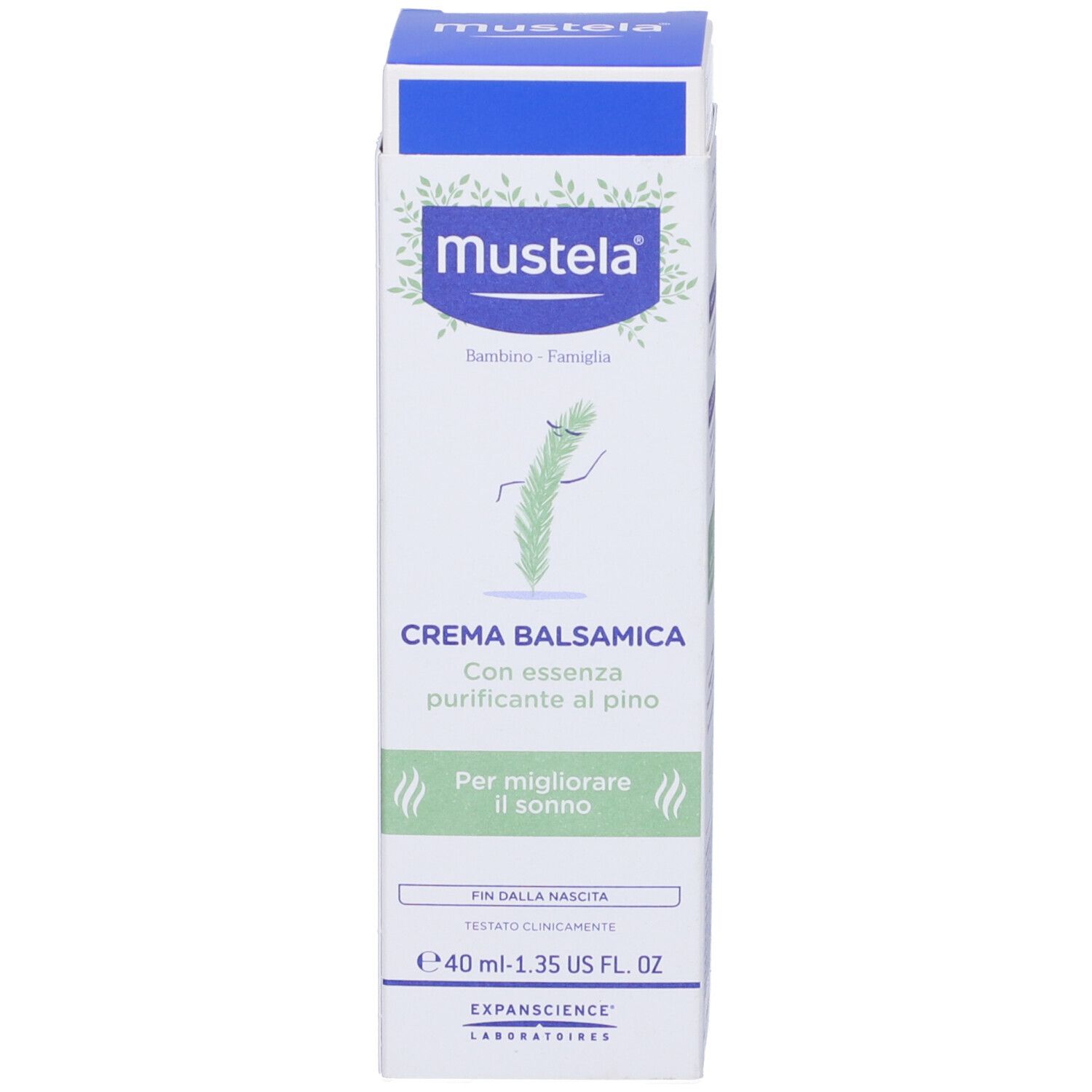 Confezione del prodotto. Sulla scatola: Crema Balsamica. Contenuto: 40 ml. Logo e nome del prodotto.