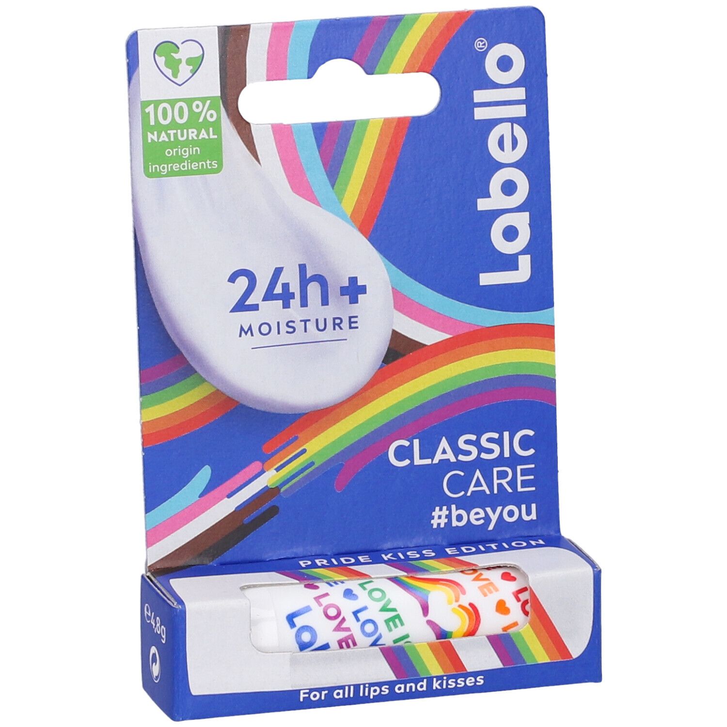 Labello Classic Care Balsamo Labbra Pride Limited Edition 4.8 g, Edizione limitata per Pride Month