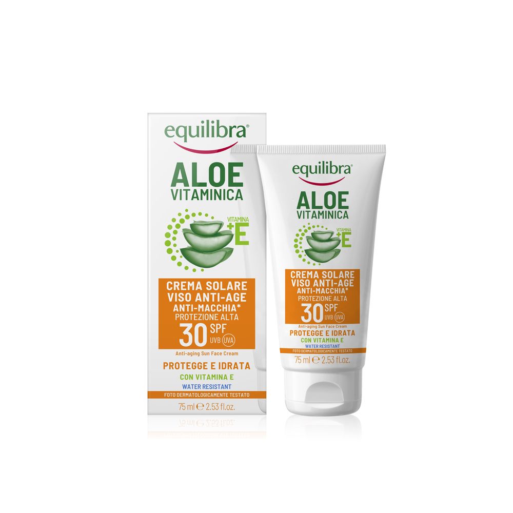 Equilibra Aloe Vitaminica Crema Solare Viso Anti-Age SPF 30