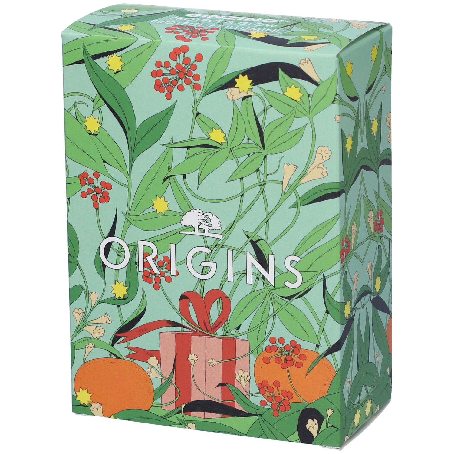 Origins Cofanetto Regalo Natale Protect & Glow Ginzing Idratante Colorato SPF 40 + Scrub Detergente