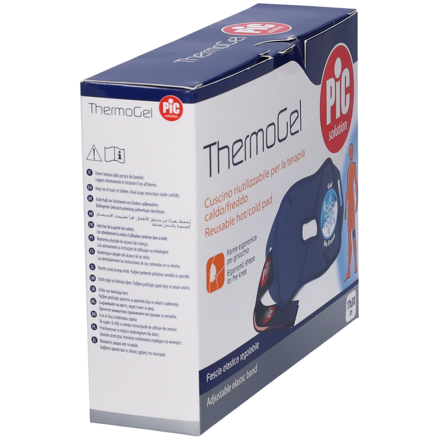 PIC ThermoGel Fascia Cuscino Termico per Ginocchio 17x30cm