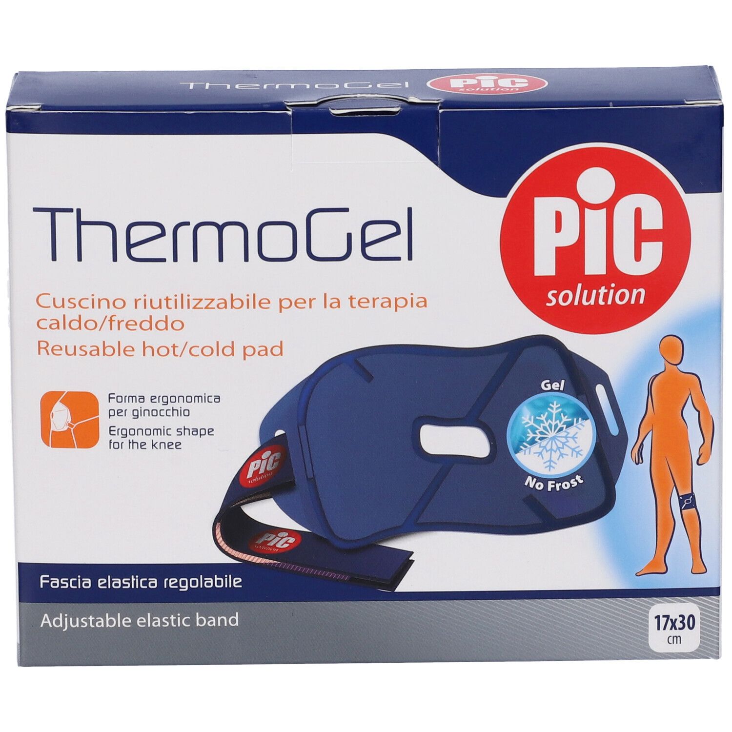 PIC ThermoGel Fascia Cuscino Termico per Ginocchio 17x30cm
