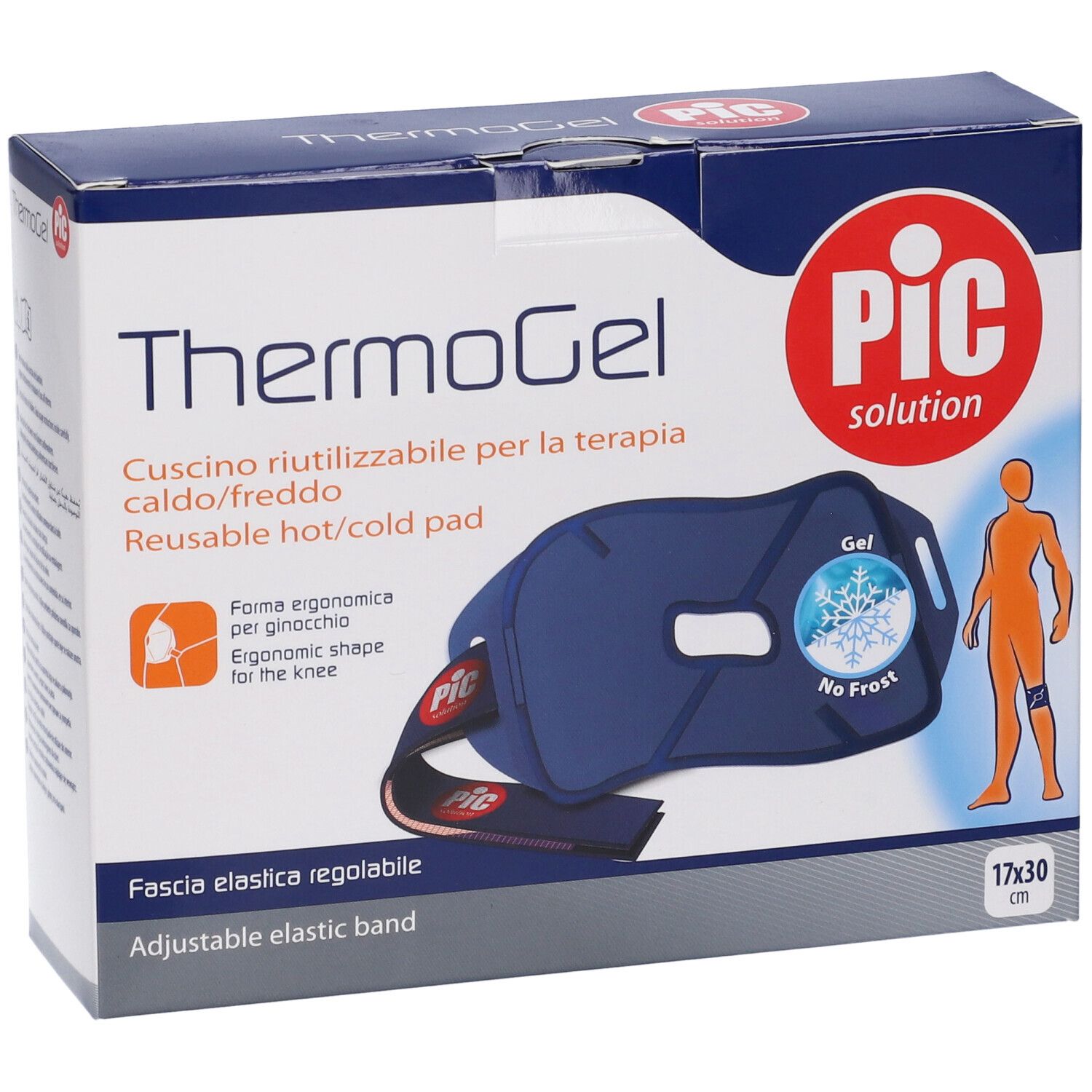 PIC ThermoGel Fascia Cuscino Termico per Ginocchio 17x30cm