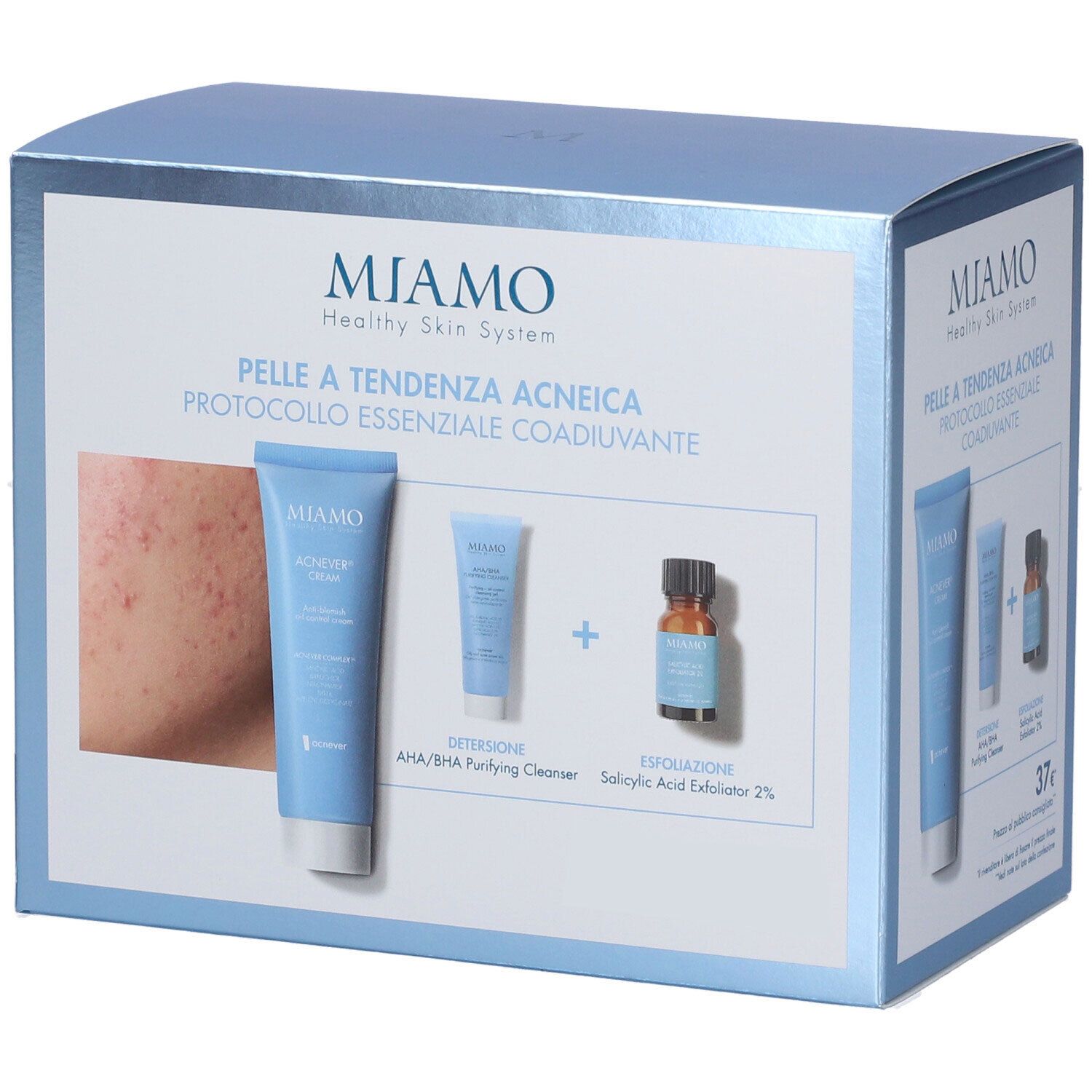 Miamo Cofanetto Pelle a Tendenza Acneica Protocollo Essenziale Coadiuvante