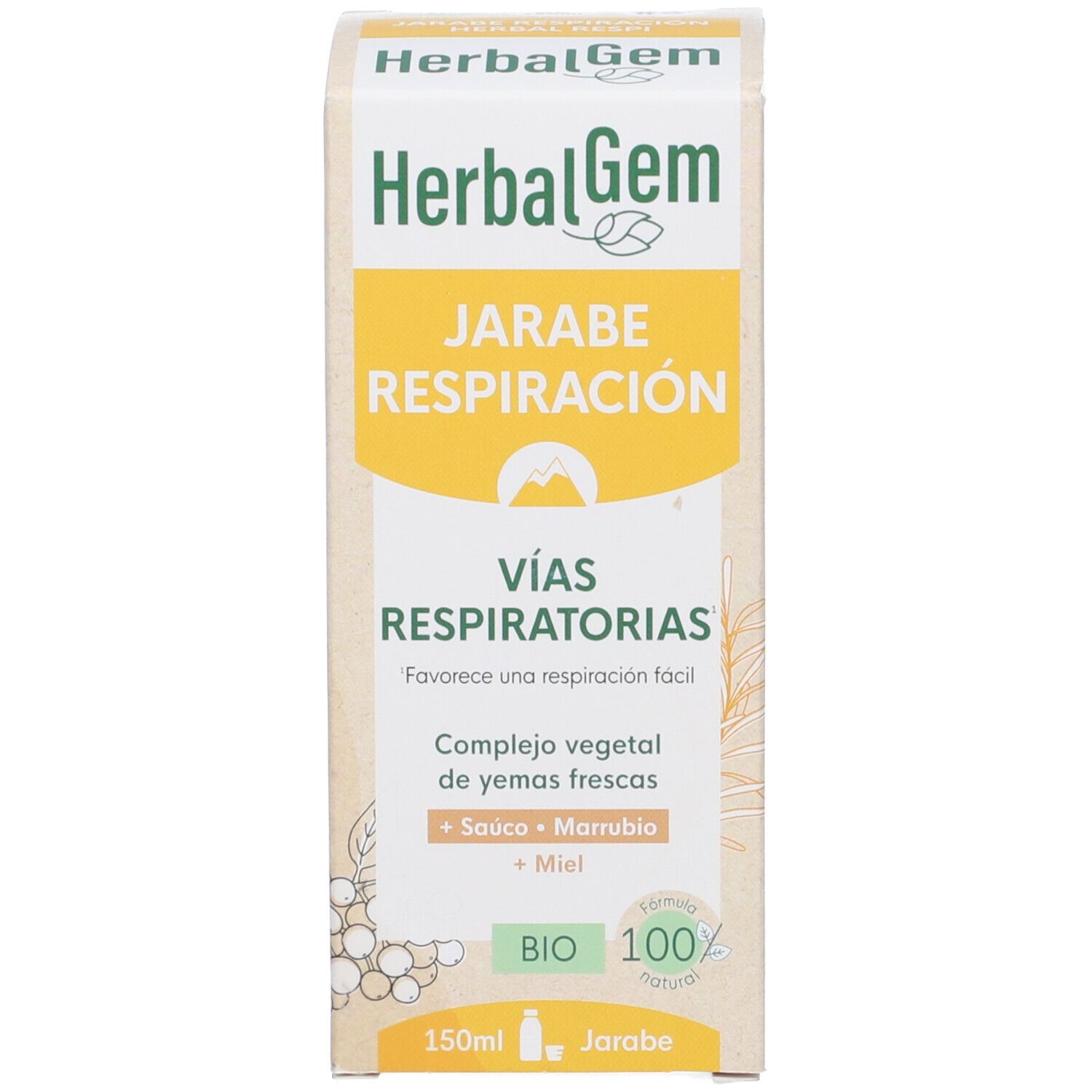 Confezione del prodotto. Confezione con nome del prodotto e testo in spagnolo. Sigillo bio.