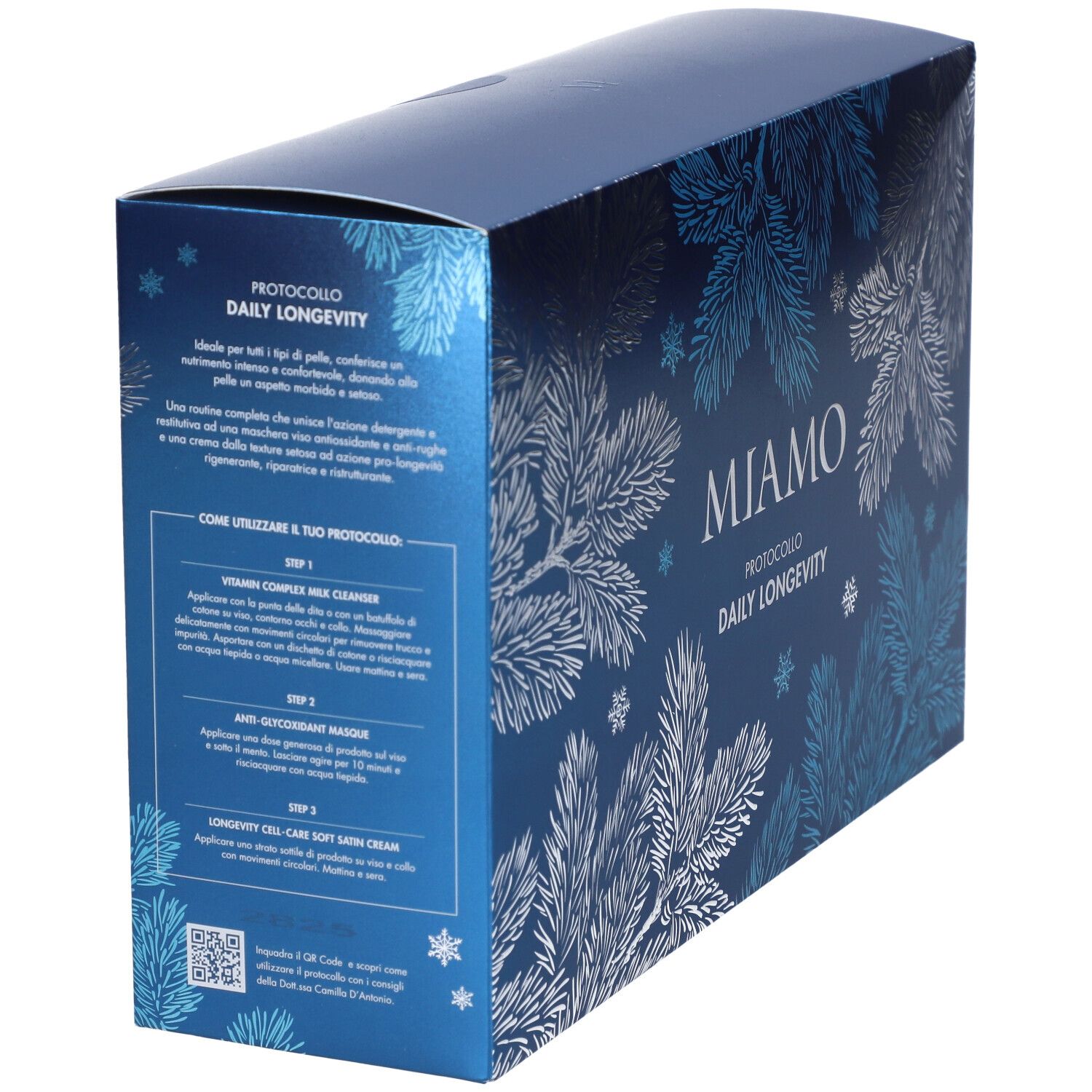Miamo Cofanetto Regalo Protocollo Daily Longevity Cell-Care Soft Satin Cream + Vitamin Complex Milk Cleanser + Anti-Glycoxidant Masque + Pochette Omaggio