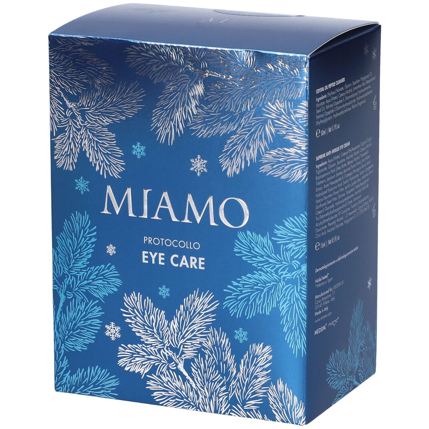 Miamo Cofanetto Regalo Protocollo Eye Care Crema Supreme Anti-Fatigue + Struccante Crystal Oil Peptide + Pochette Omaggio