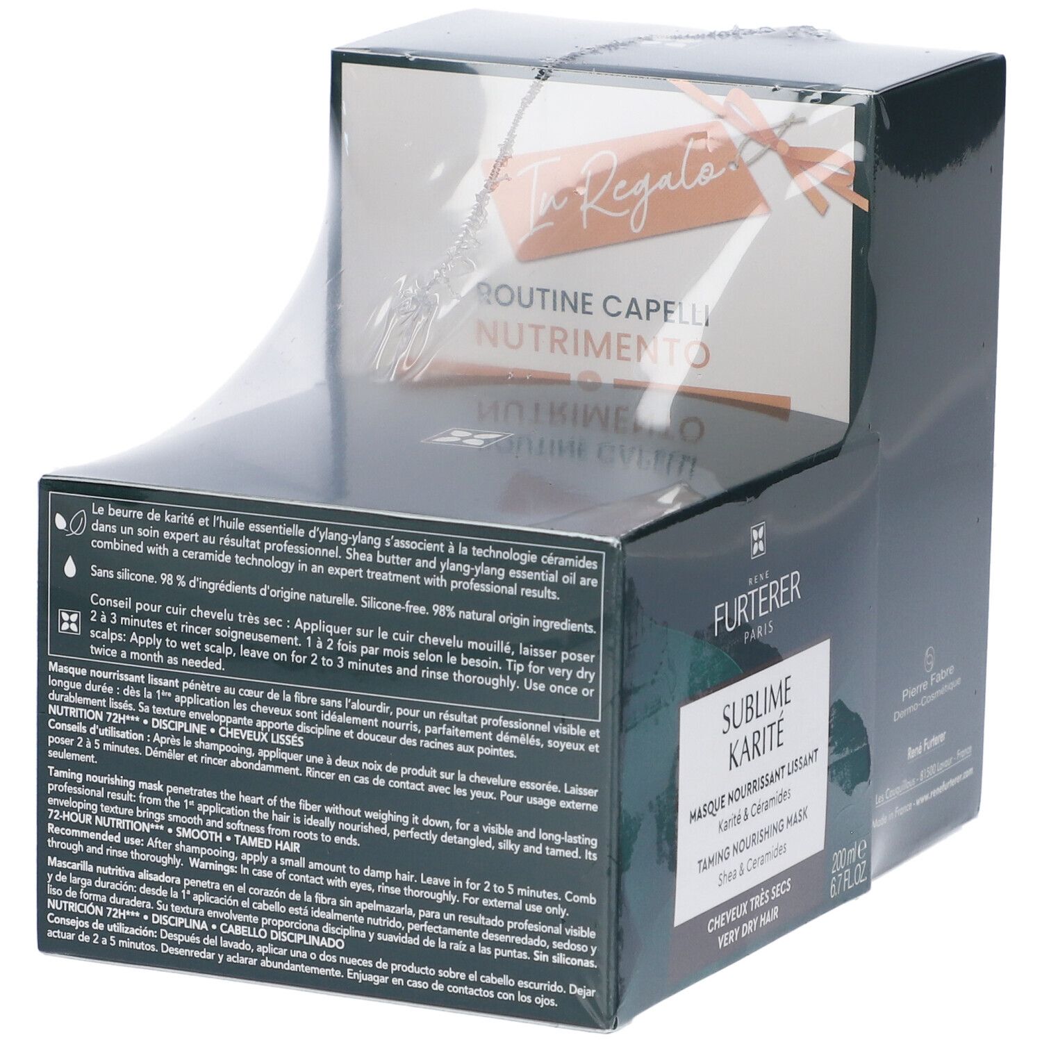 Confezione René Furterer Sublime Karité. Informazioni sul prodotto e istruzioni per l'uso.