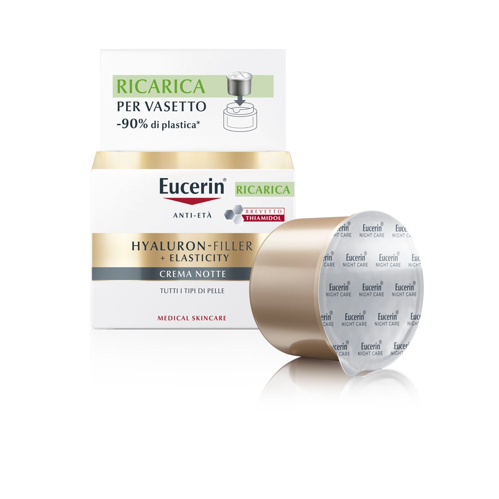 Eucerin Hyaluron-Filler + Elasticity Crema Viso Notte Anti-Età RICARICA + Crema notte HFE mini 20 ml GRATIS