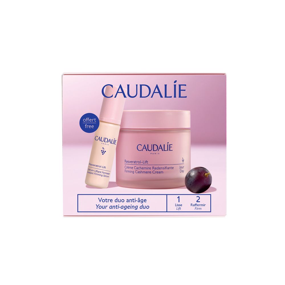 Caudalie Resveratrol-lift Cofanetto Crema Cashmere 50ml + Siero Liftante 10ml