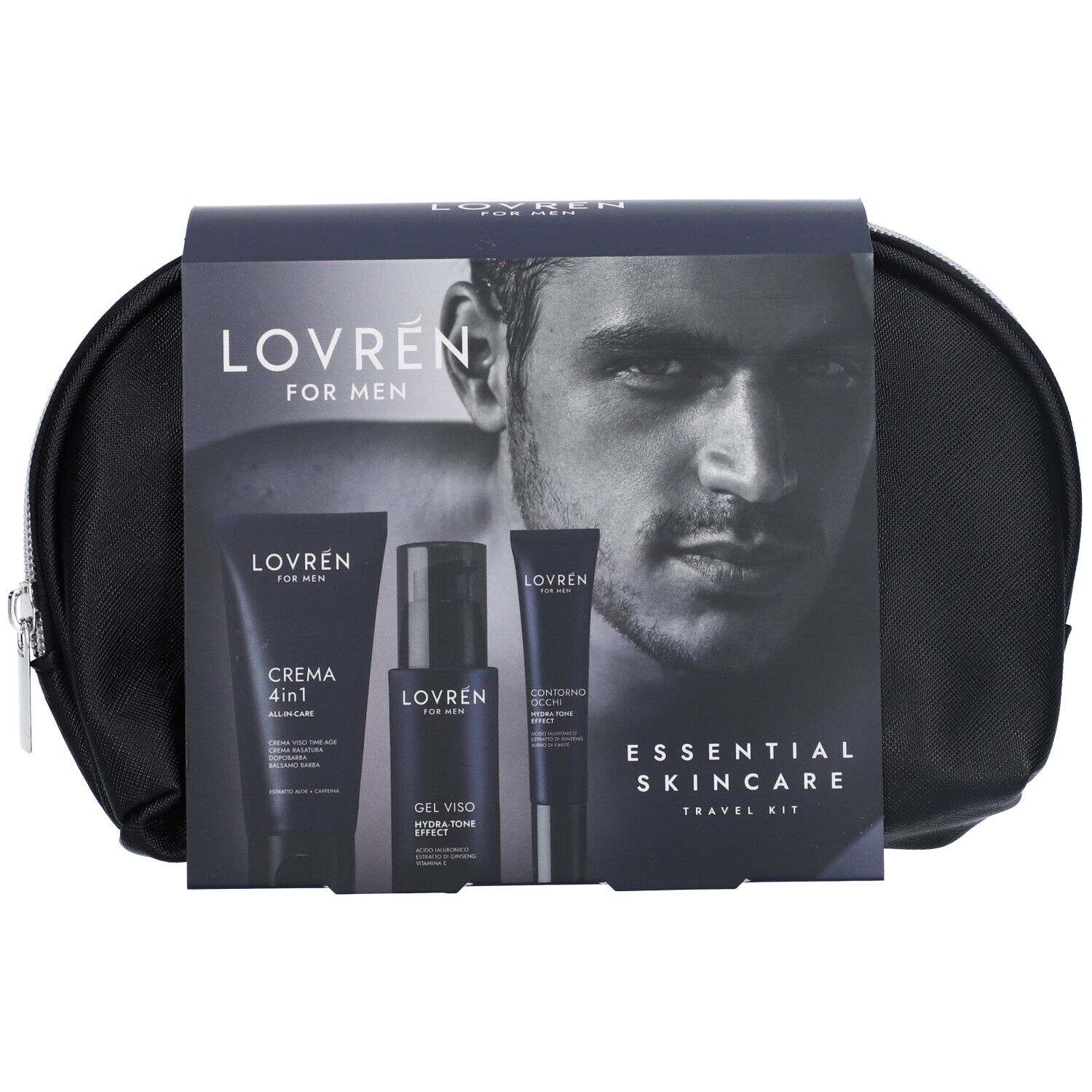 Lovrén Travel Kit Uomo Crema + Gel Viso + Contorno Occhi