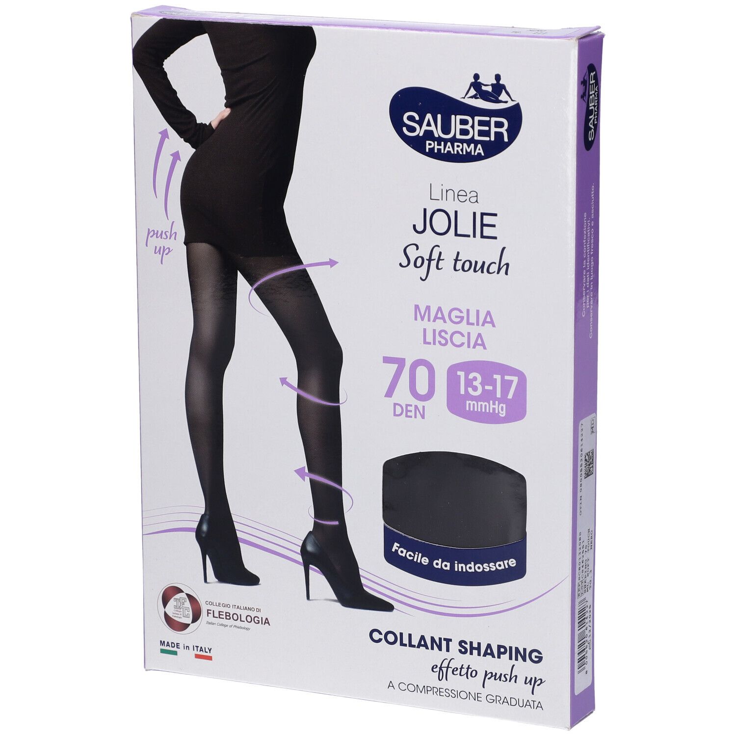 Sauber Pharma Collant Shaping Jolie 70 Denari Colore Nero Taglia 3 + SAUBER SYSTEM VEN GEL 125 ML