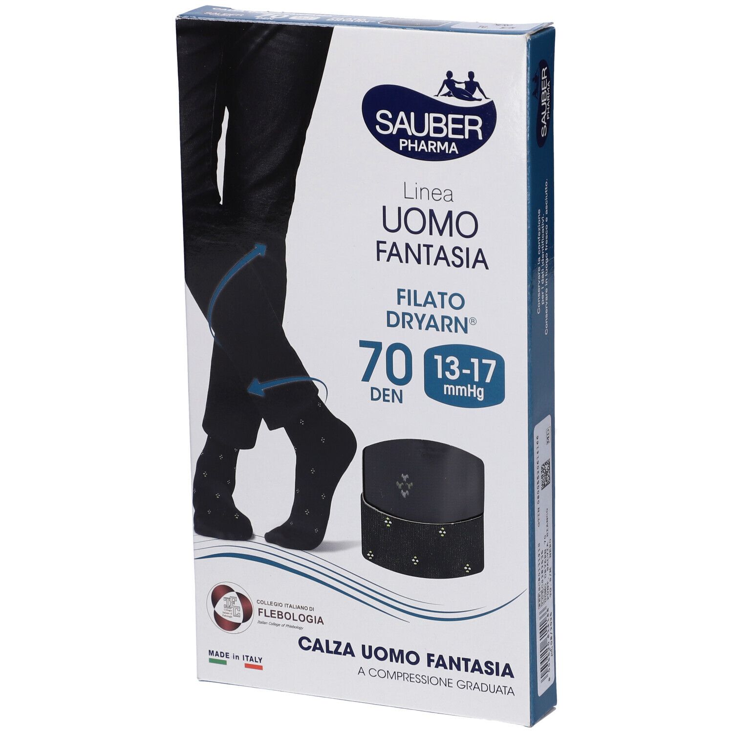 Sauber Pharma Calza Uomo Fantasia 70 Denari Taglia S/M