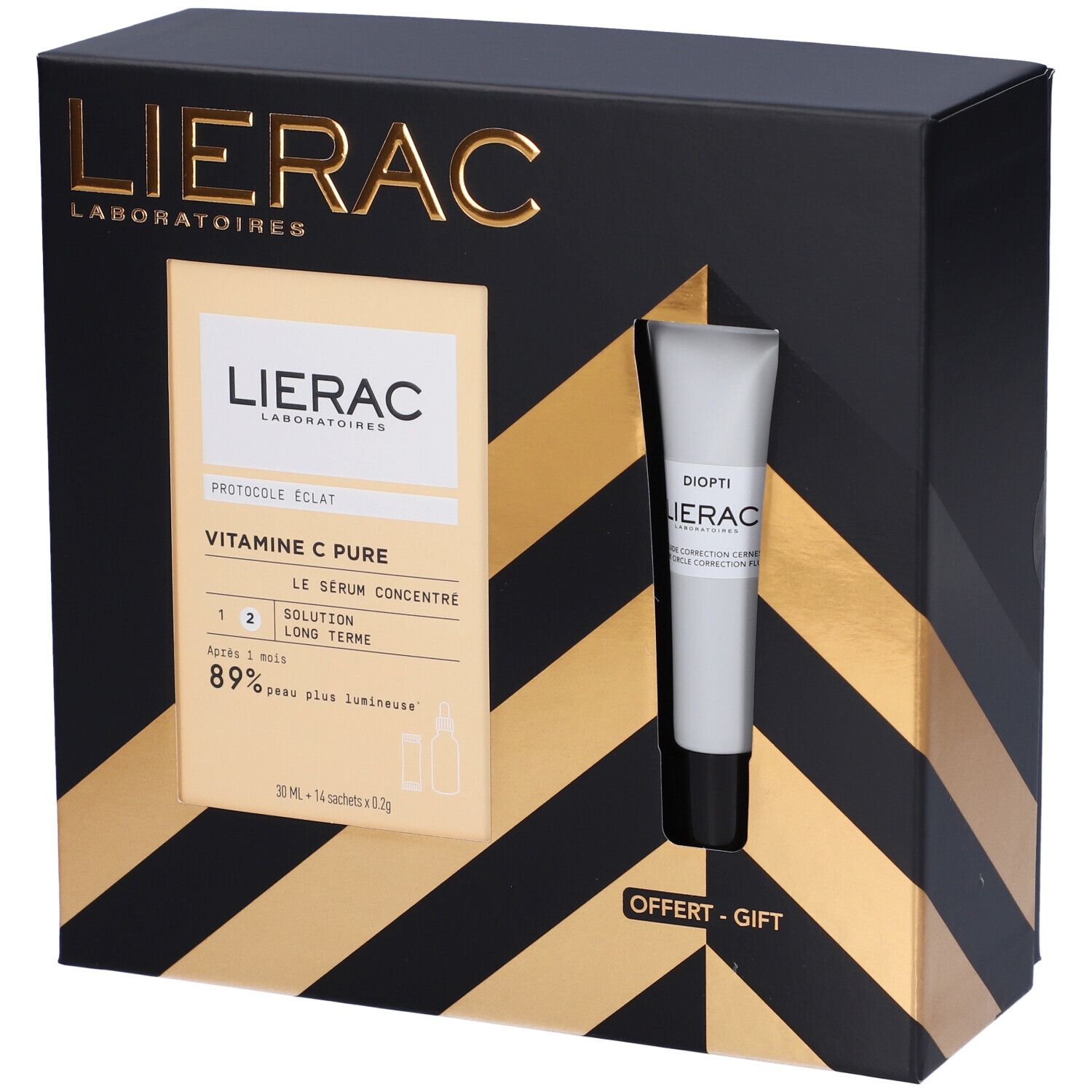 Lierac Routine Éclat Coffret Siero Concentrato Éclat + Fluido correzione Cernes