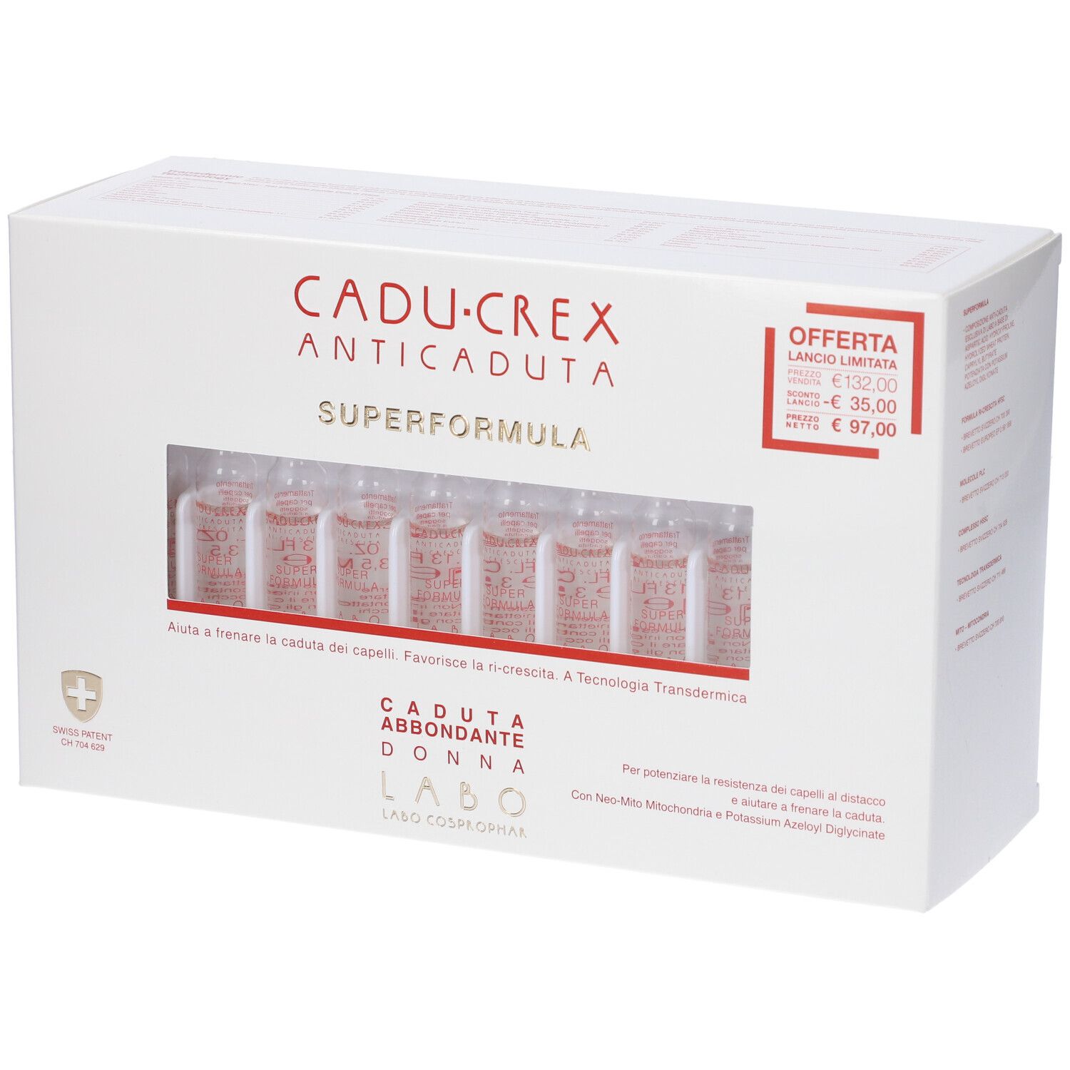 Cadu-Crex Superformula Caduta Abbondante Donna 40 Fiale