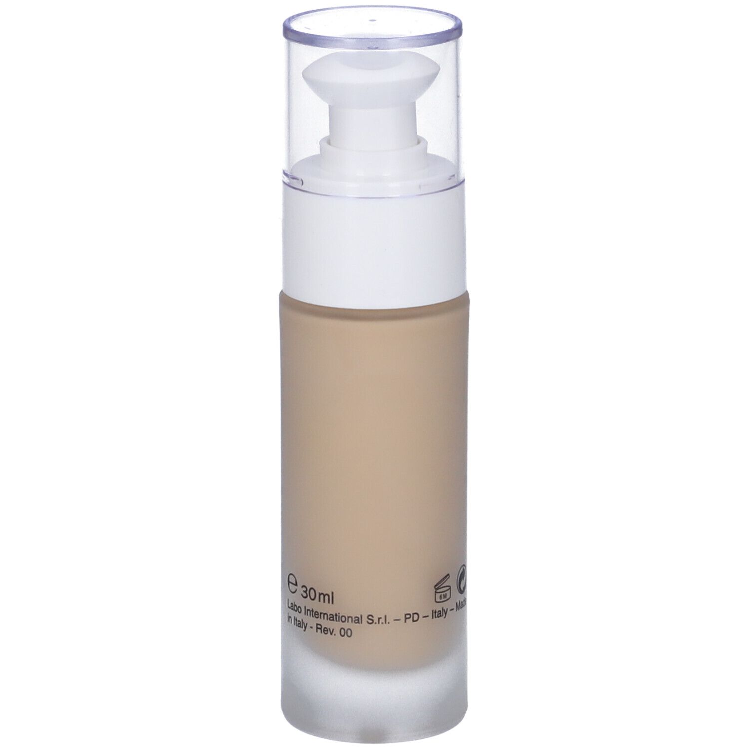 Flacone di siero beige con dosatore bianco e tappo trasparente. Scritta: Fillerina 15HA CC Serum. Volume: 30ml.