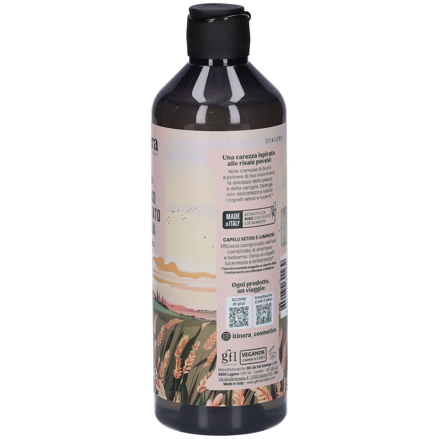 Itinera Shampoo con Riso Fermentato di Pavia Effetto Seta