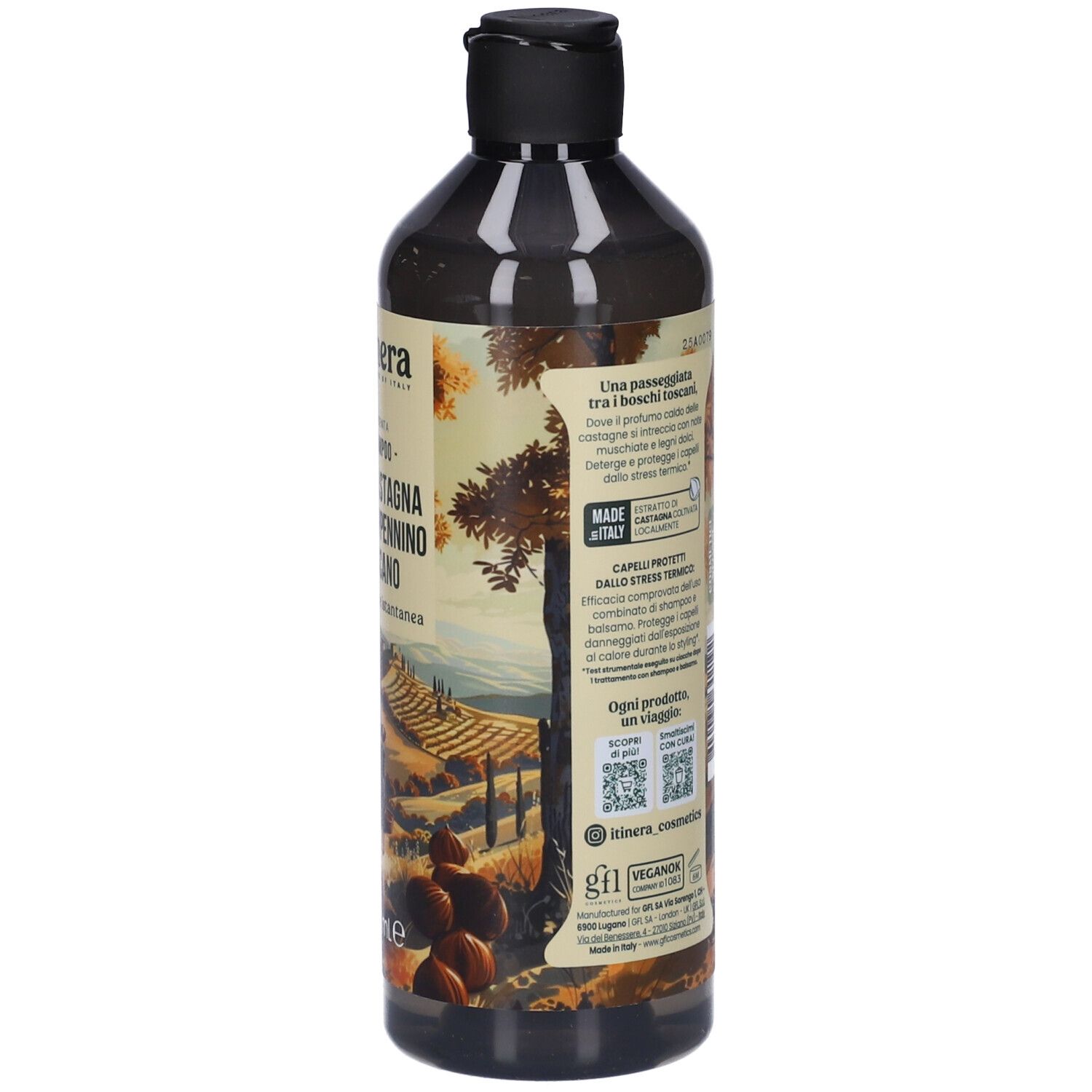 Itinera Shampoo con Castagna dell'Appennino Toscano Protezione Istantanea