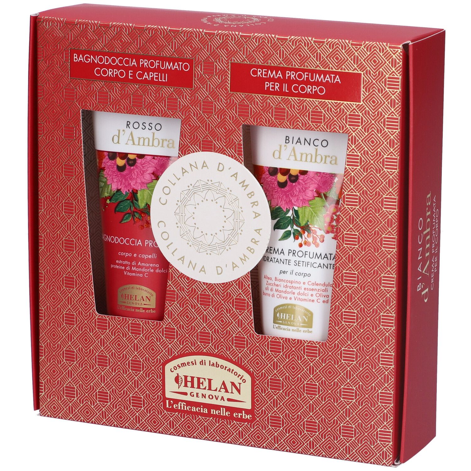 Helan Collana D´Ambra Cofanetto Rosso Bagnodoccia & Crema Corpo