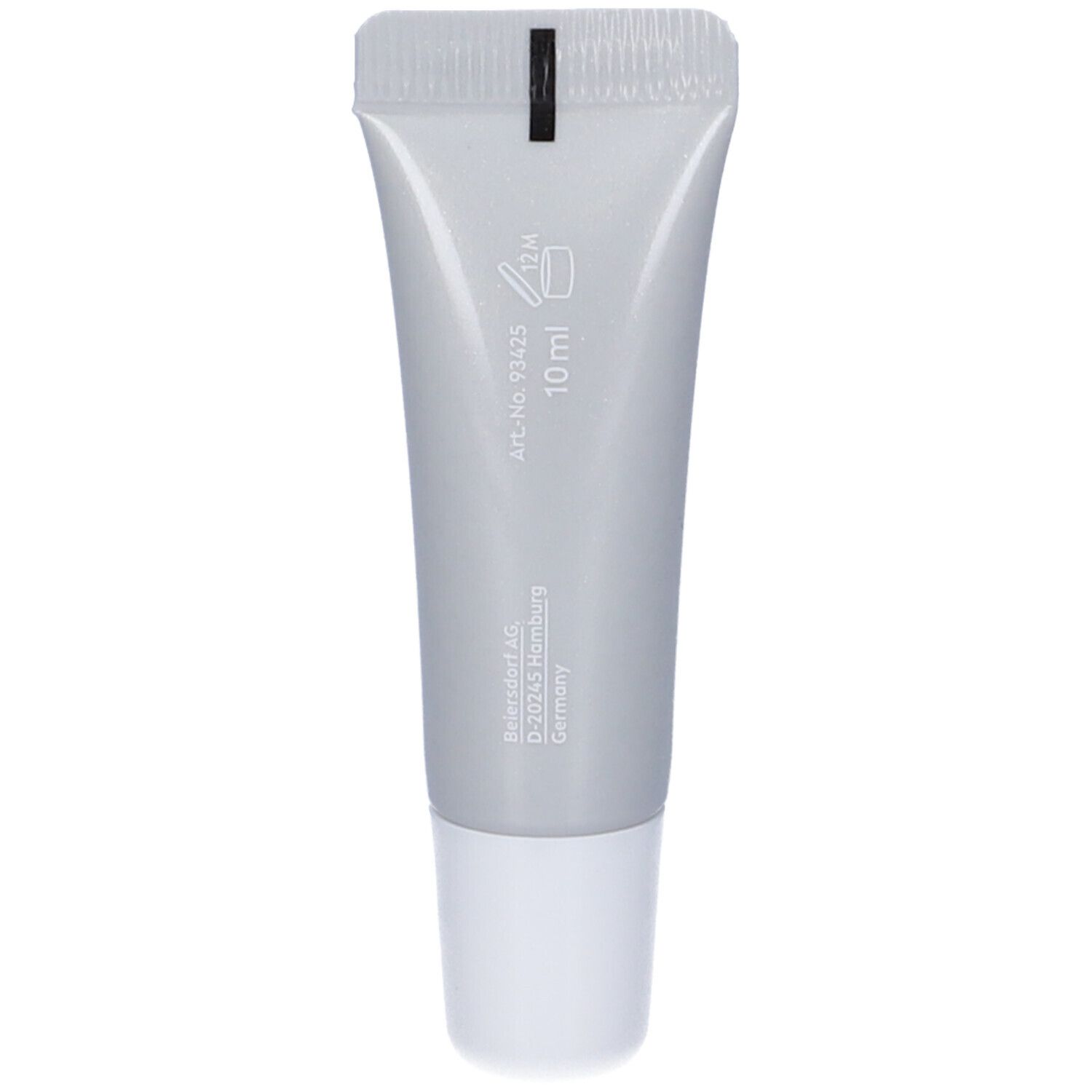 Retro del tubo Labello Glowy Lips Berry. Informazioni sul contenuto e sul produttore. 10 ml.