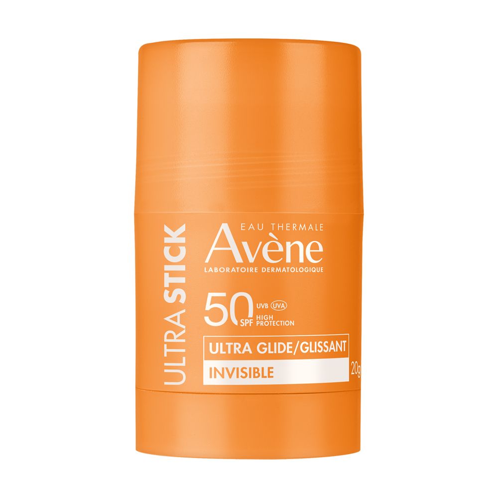 Eau Thermale Avène Ultra Stick SPF50, Alta Protezione solare, Finish invisibile Ultra Resistente, formato da viaggio, 45ml